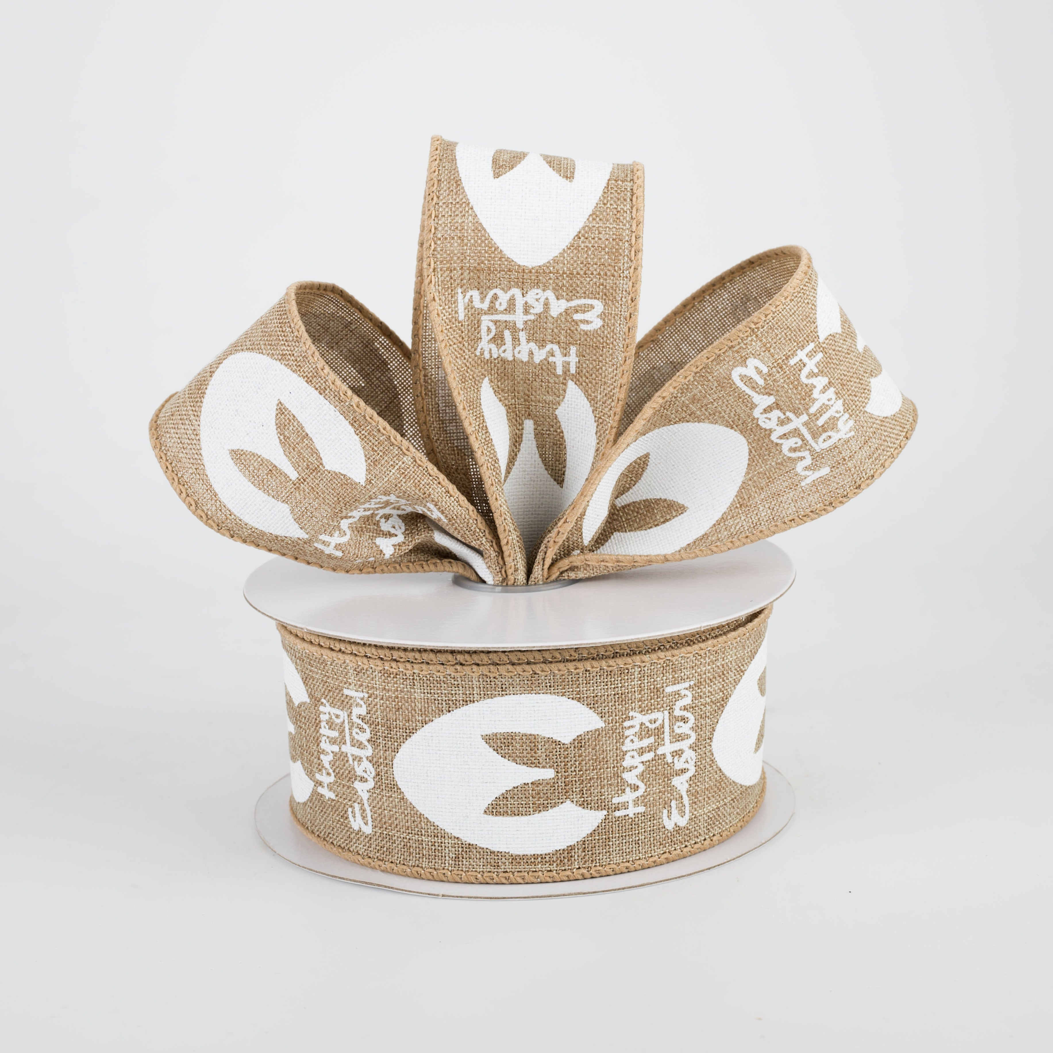 1.5" Bunny Ear Eggs Ribbon: Natural (10 Yards) Lifestyle Photo