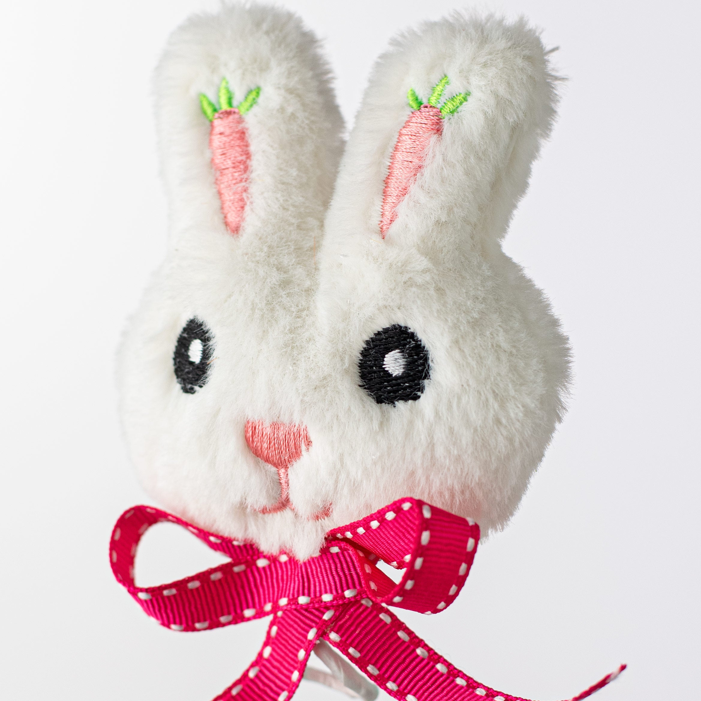 23" Bunny Head Embroidered Carrots Spray Lifestyle Photo