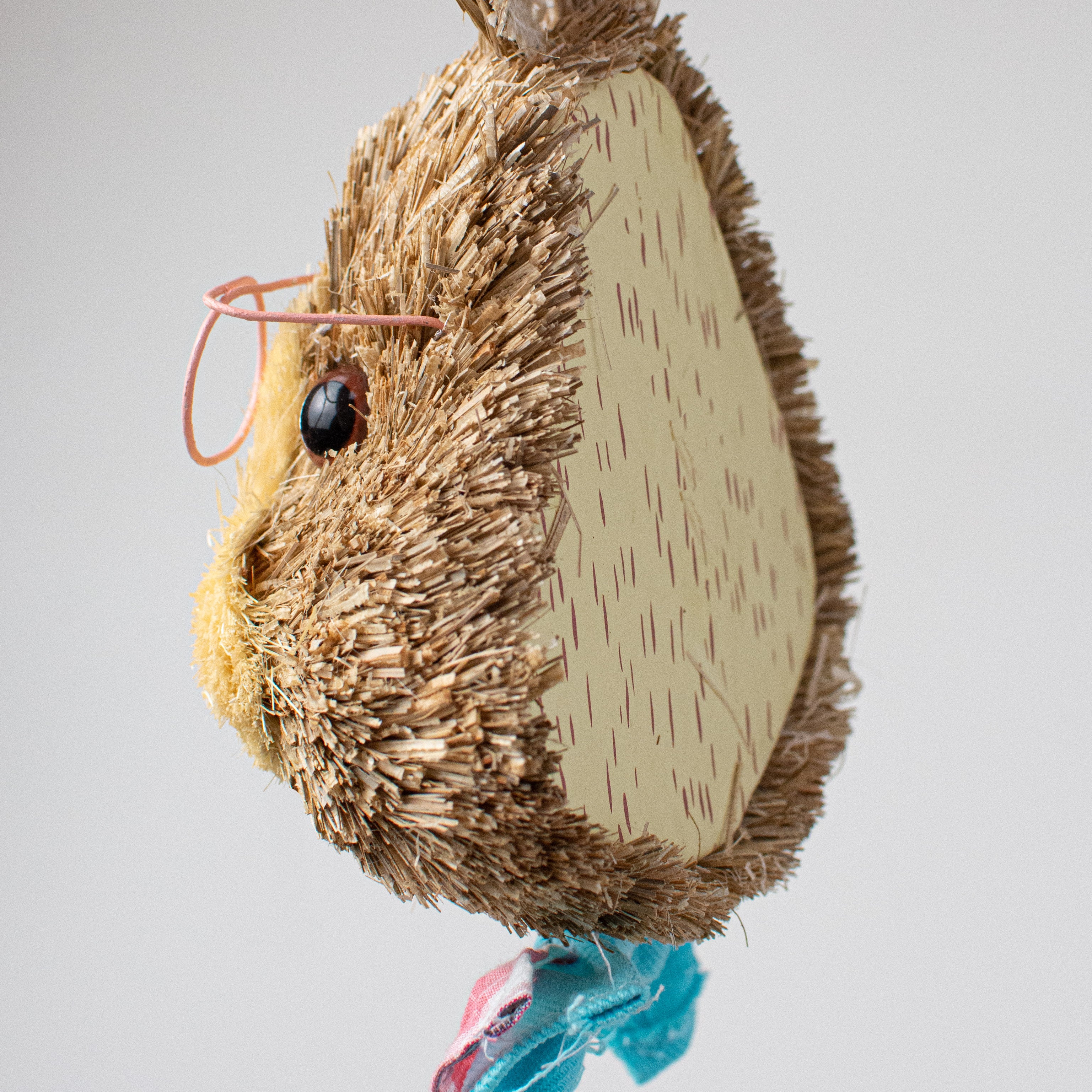 11" Bunny Head With Eye Glasses & Bow Tie: Robbin's Egg Blue detail photo 3