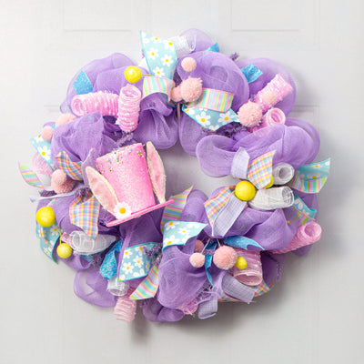 5.5" Bunny Top Hat Ornament: Pink Dipped Sprinkles Lifestyle Photo