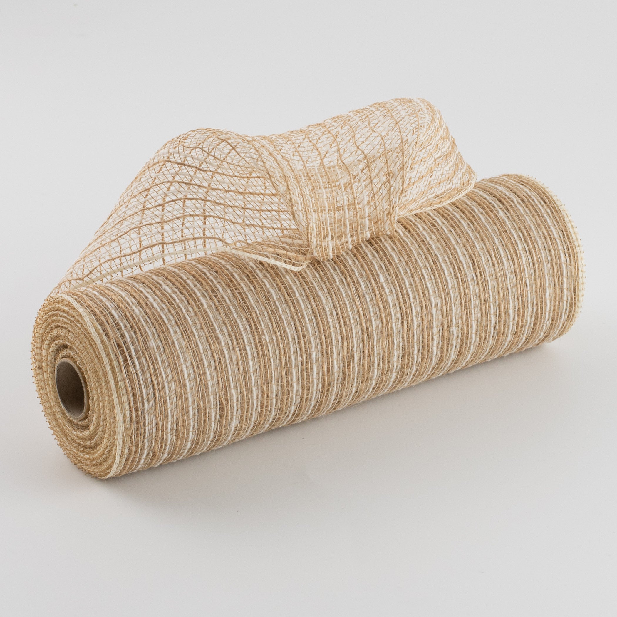 10" Burlap Deco Mesh: Ivory Cotton & Burlap (10 Yards) Item Number: XB94510-15