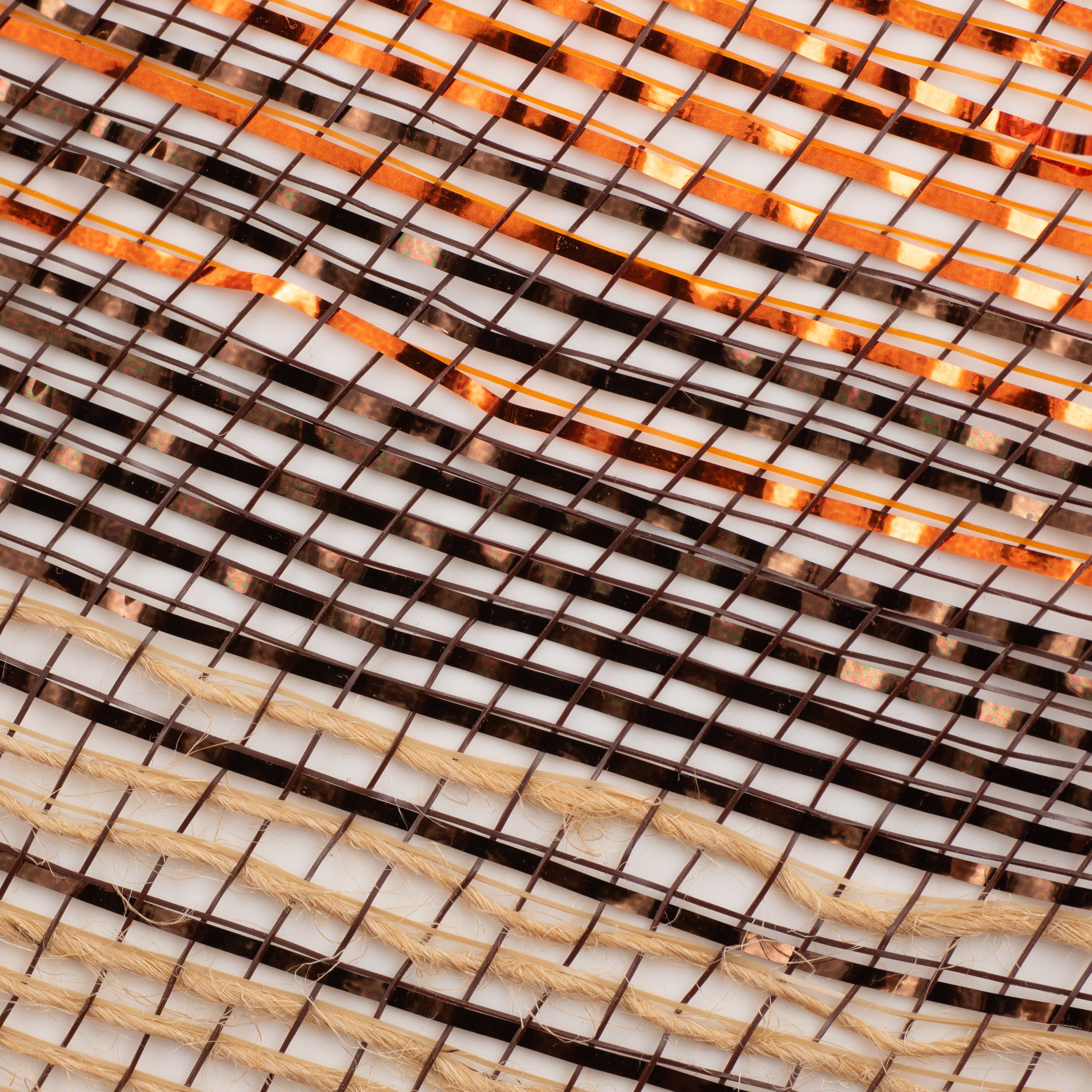 10" Burlap Deco Mesh: Metallic Fall Jute detail photo 3