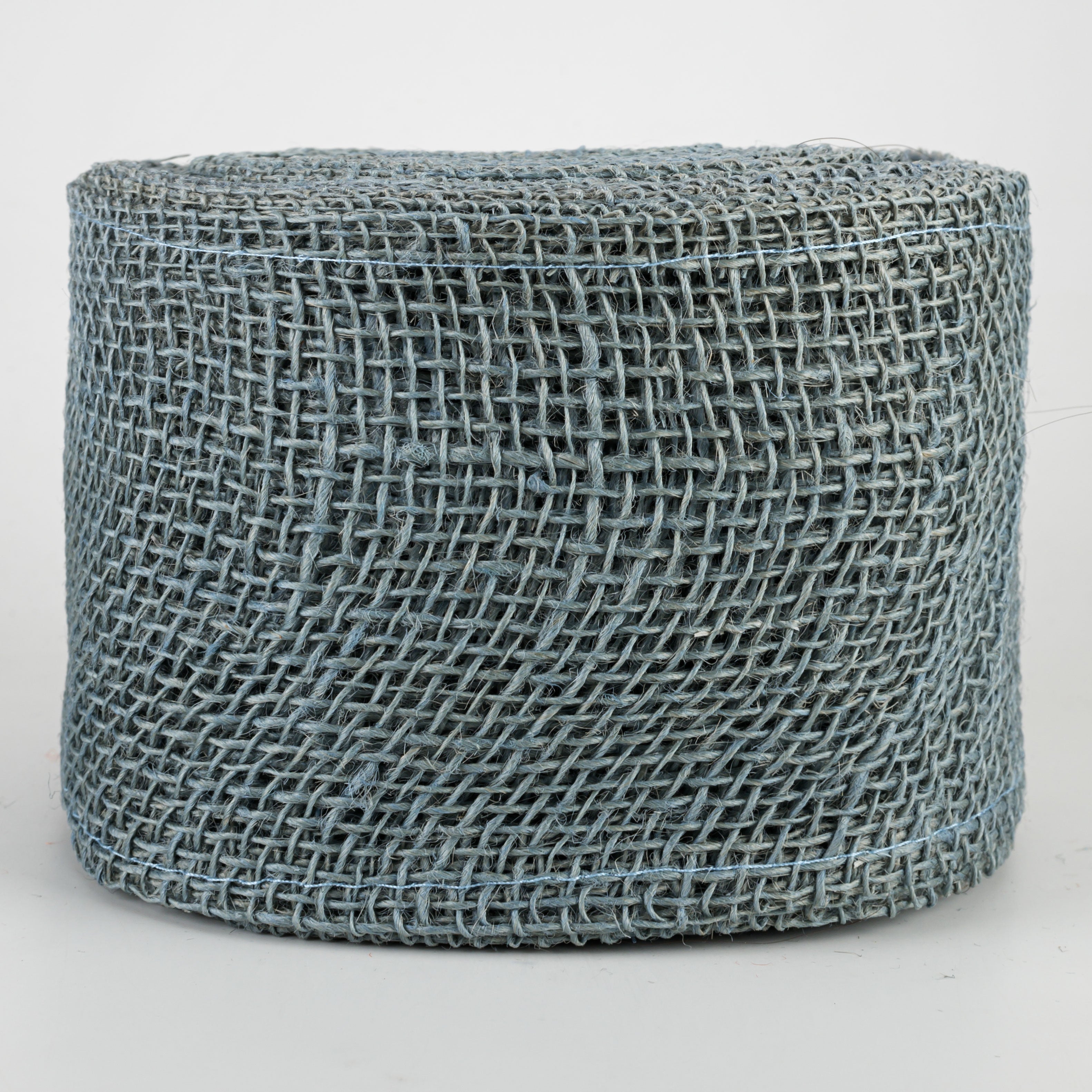 4" Burlap Fabric Ribbon: Dusty Blue (10 Yards)