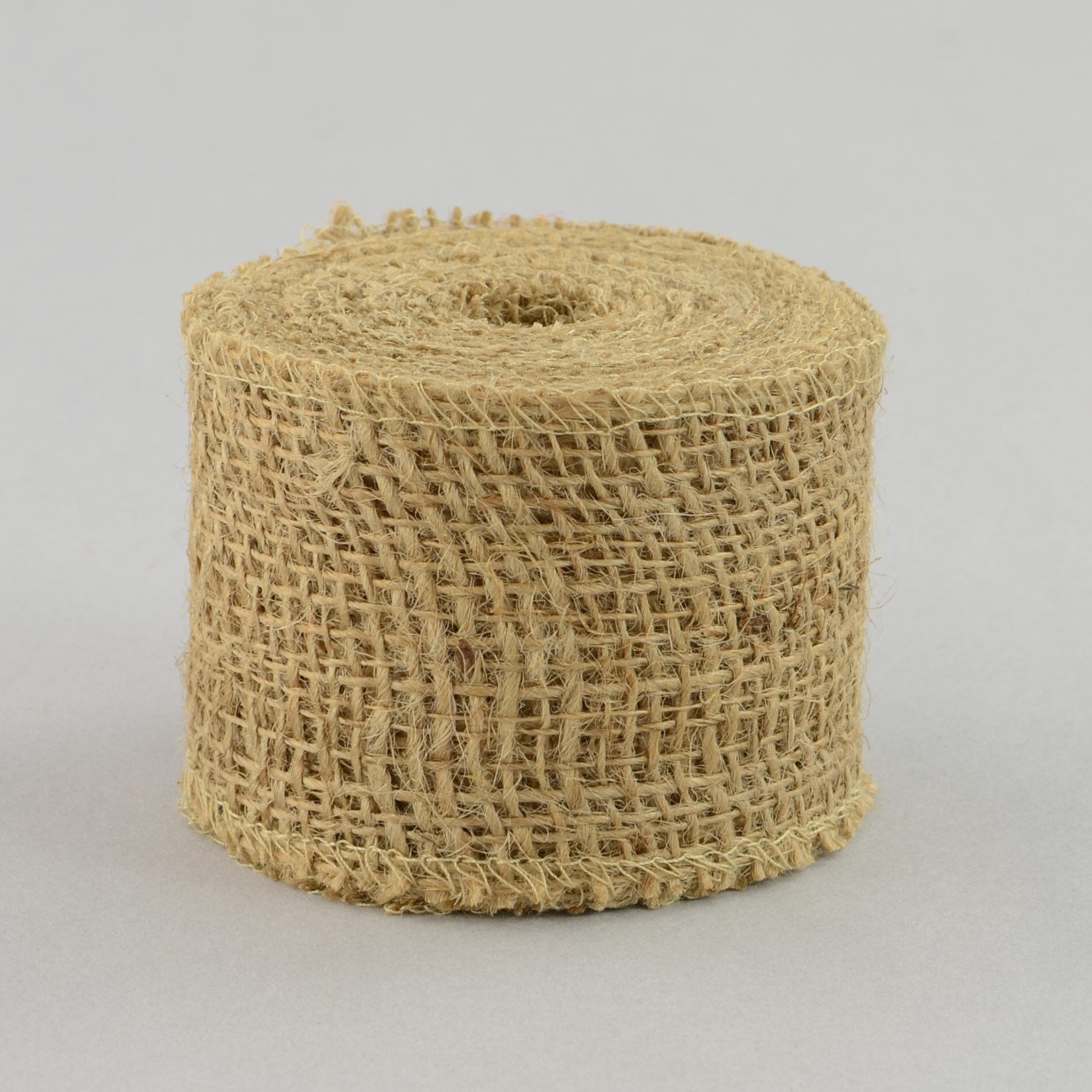 2.5" Burlap Ribbon: Natural (10 Yards) Item Number: JRH025-12