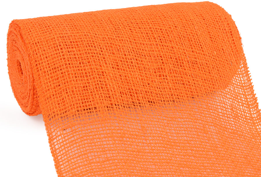 9" Burlap Ribbon: Orange (10 Yards) Item Number: JRH09-21