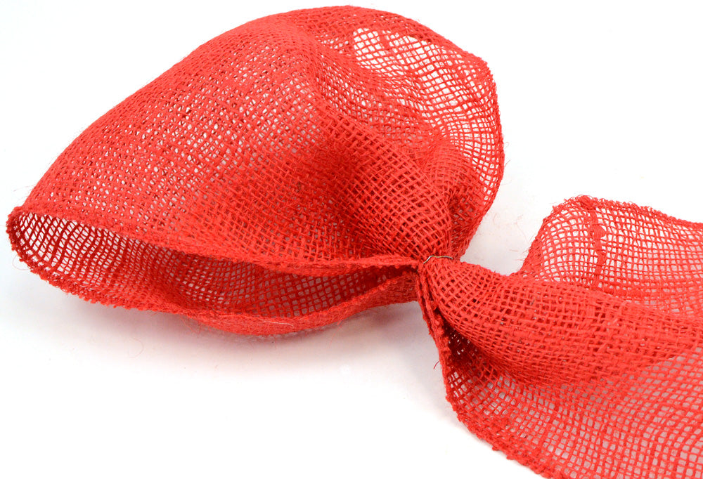 9" Burlap Ribbon: Red (10 Yards) Lifestyle Photo