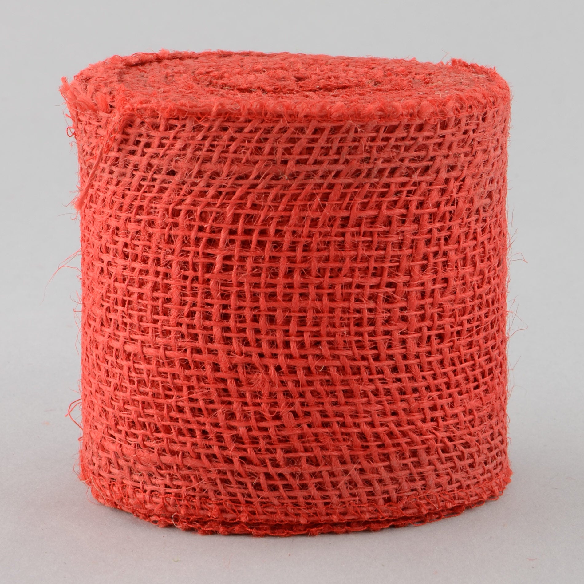 4" Burlap Ribbon: Red (10 Yards) Item Number: JRH04-11