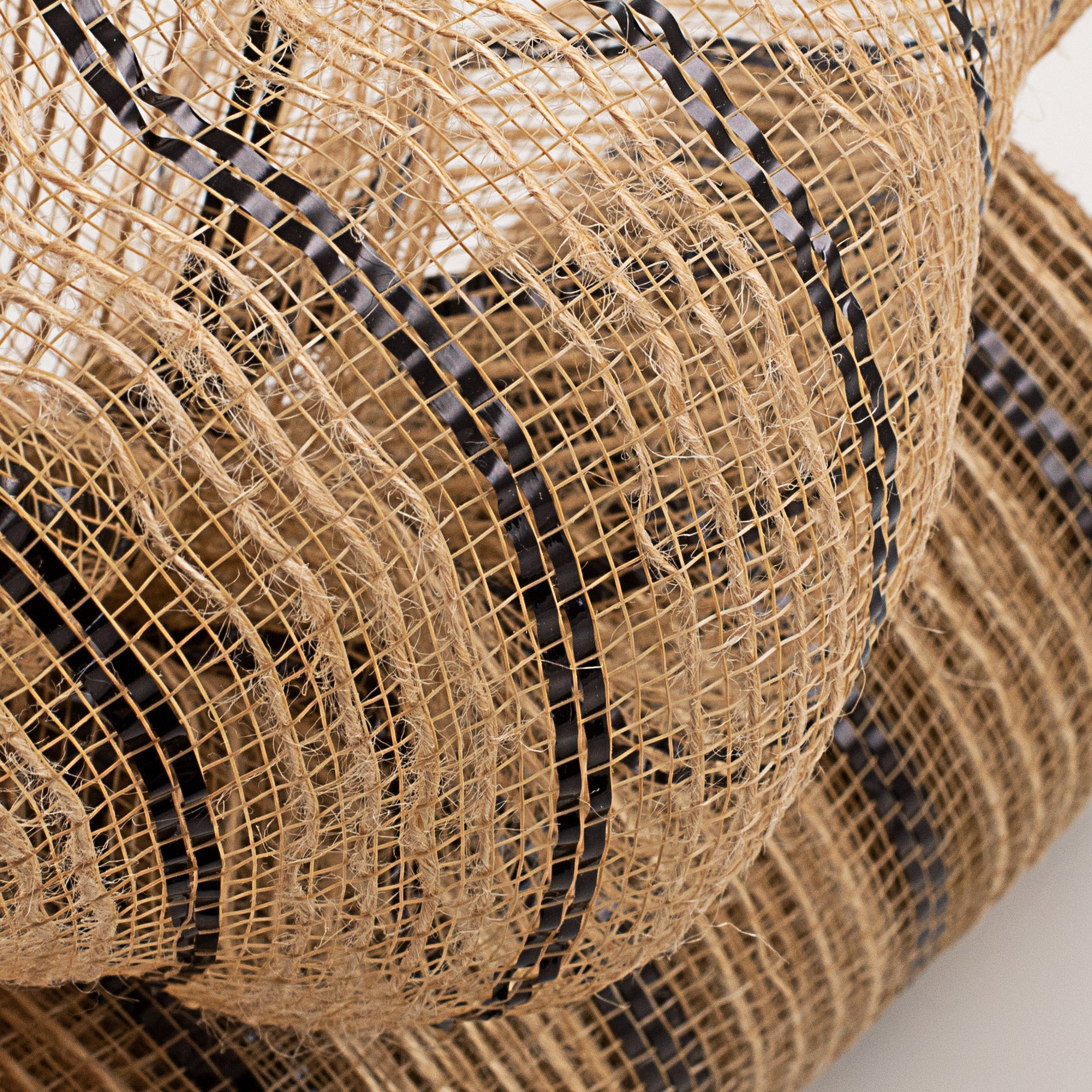 10" Burlap Stripe Mesh: Black (10 Yards) Lifestyle Photo