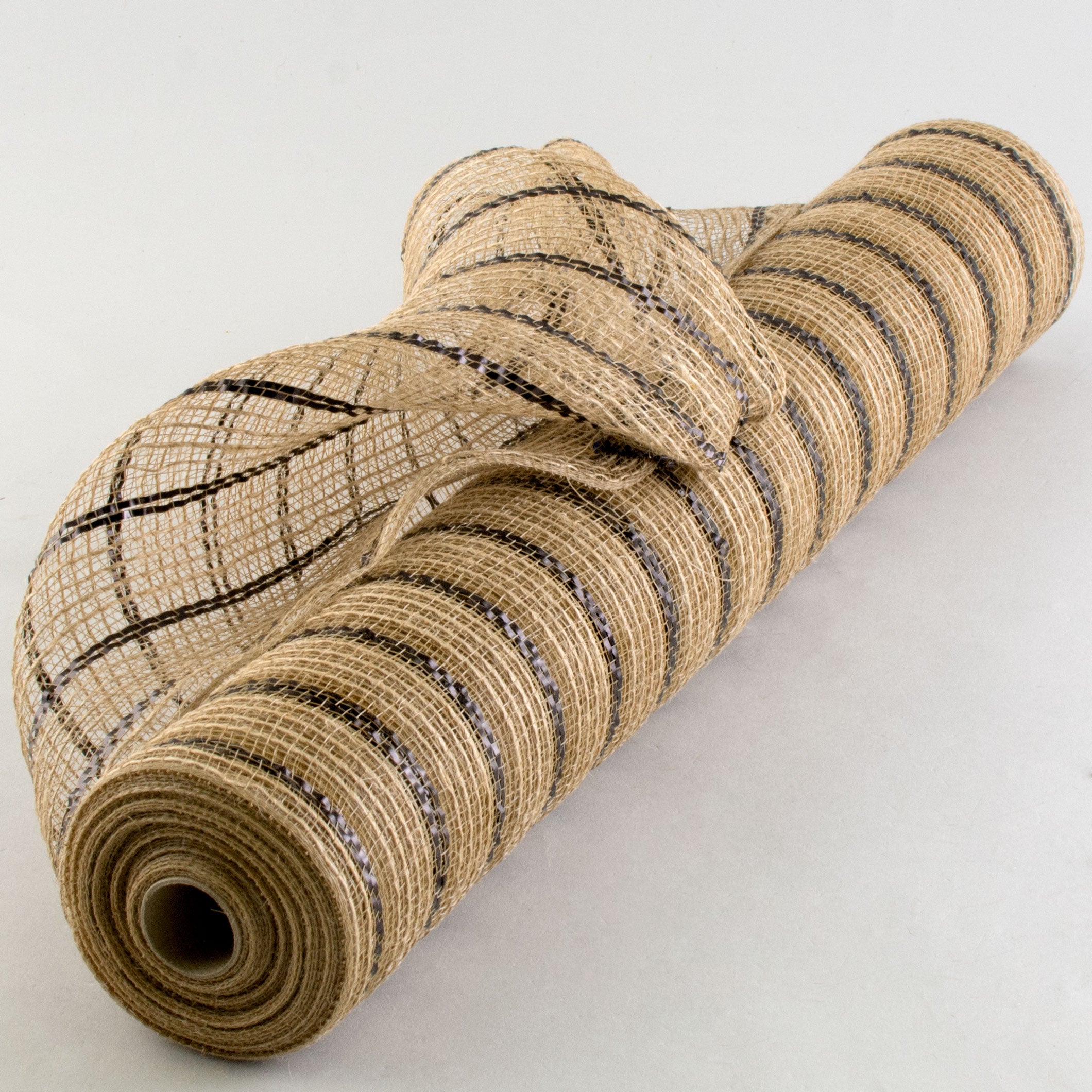 21" Burlap Stripe Mesh: Black (10 Yards) Item Number: XB955-21
