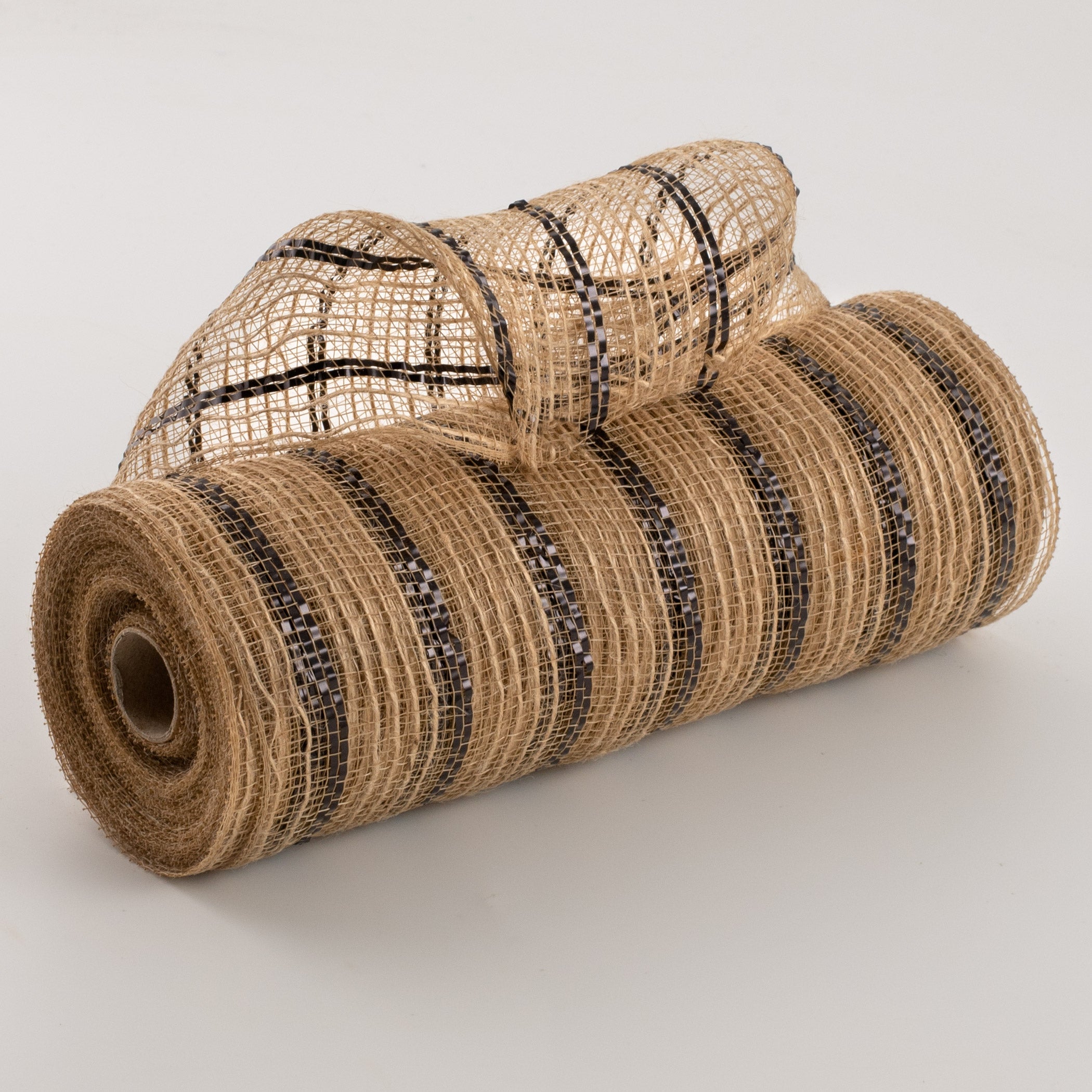 10" Burlap Stripe Mesh: Black (10 Yards) Item Number: XB95510-21