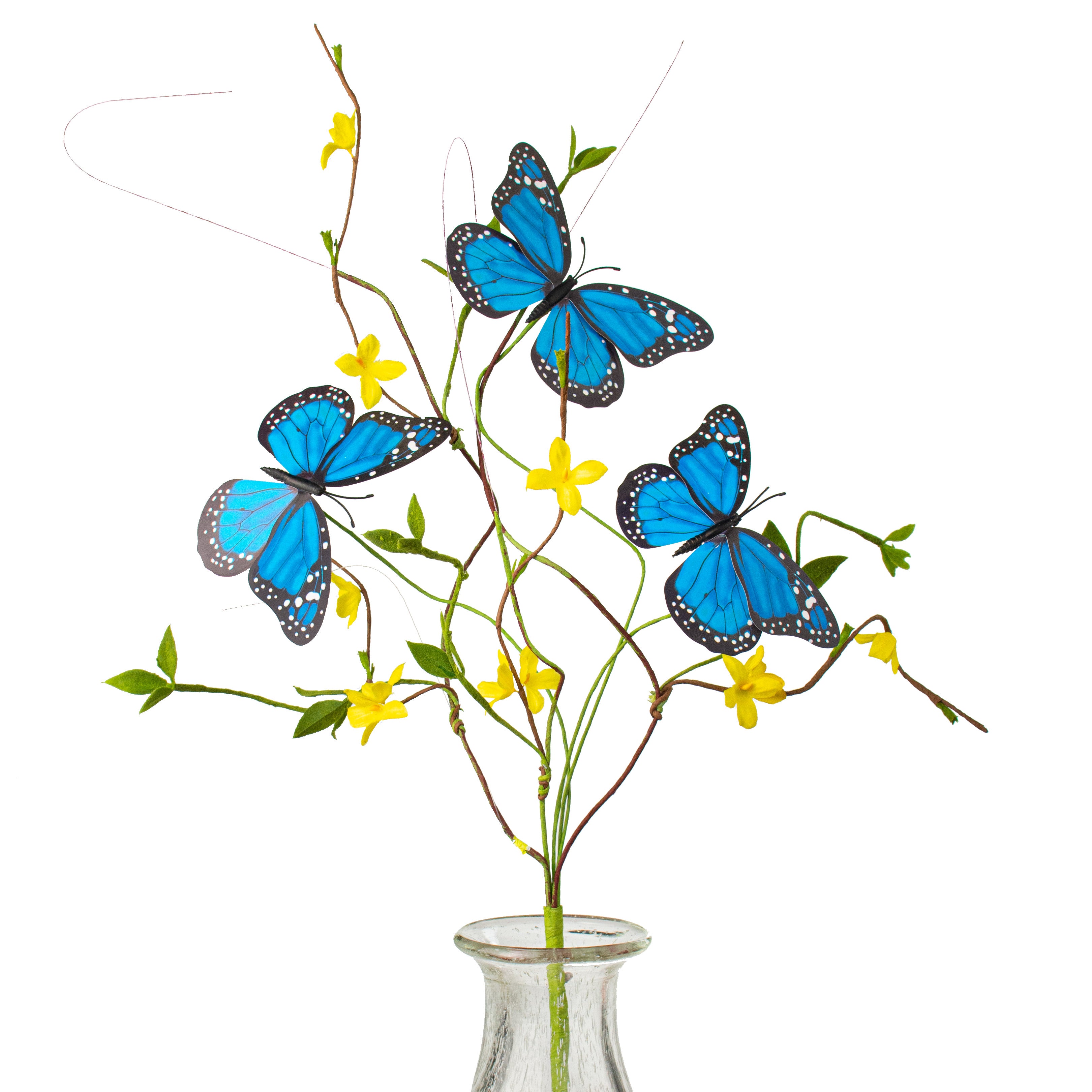 26" Butterfly Twig Spray: Blue Item Number: 62474BL