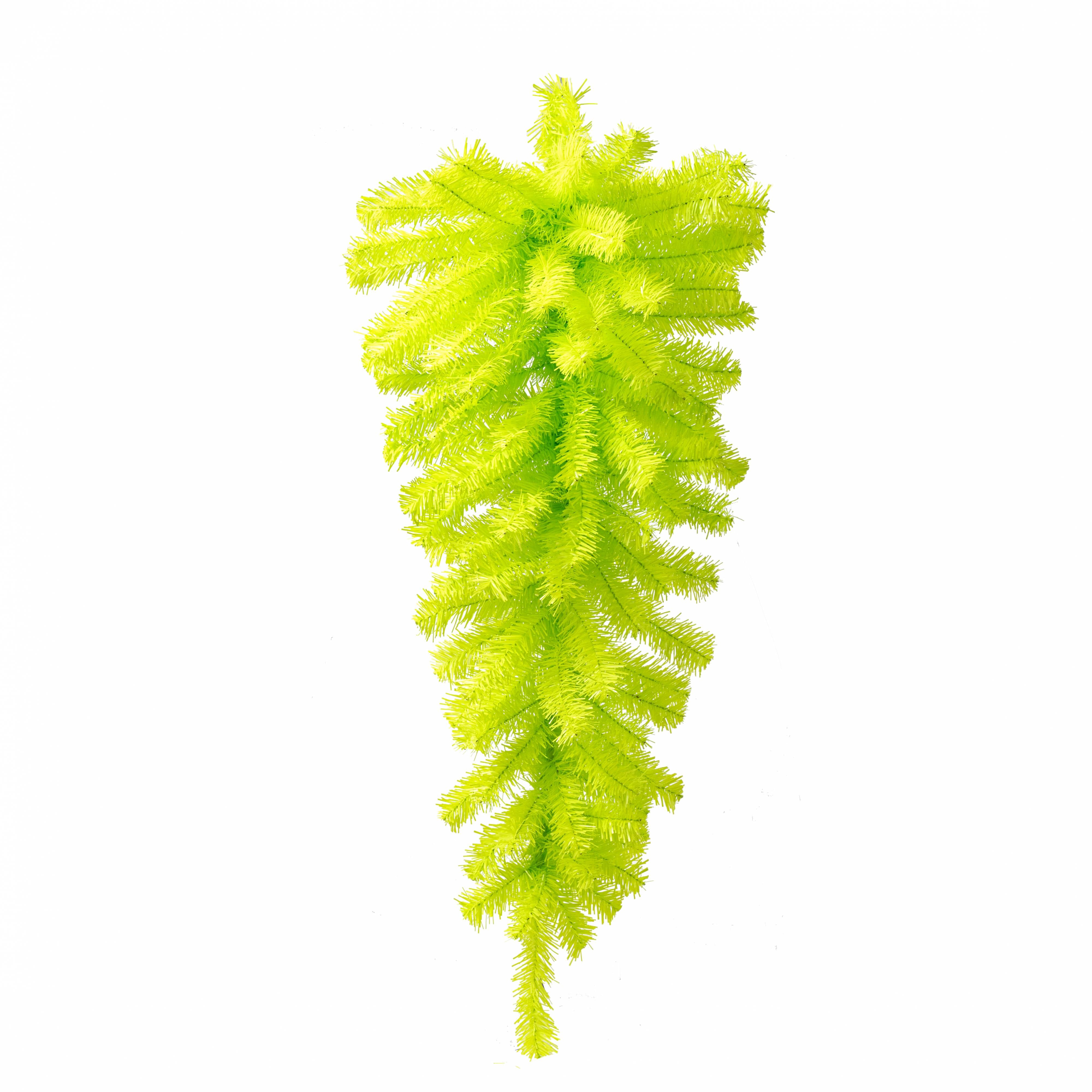 36" Pine Teardrop Swag: Lime Green (90 Tips)