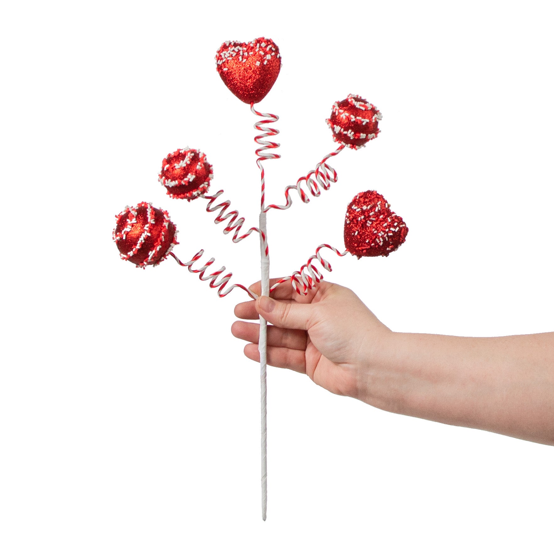 16" Cake Pop Heart Pick: Red detail photo 3
