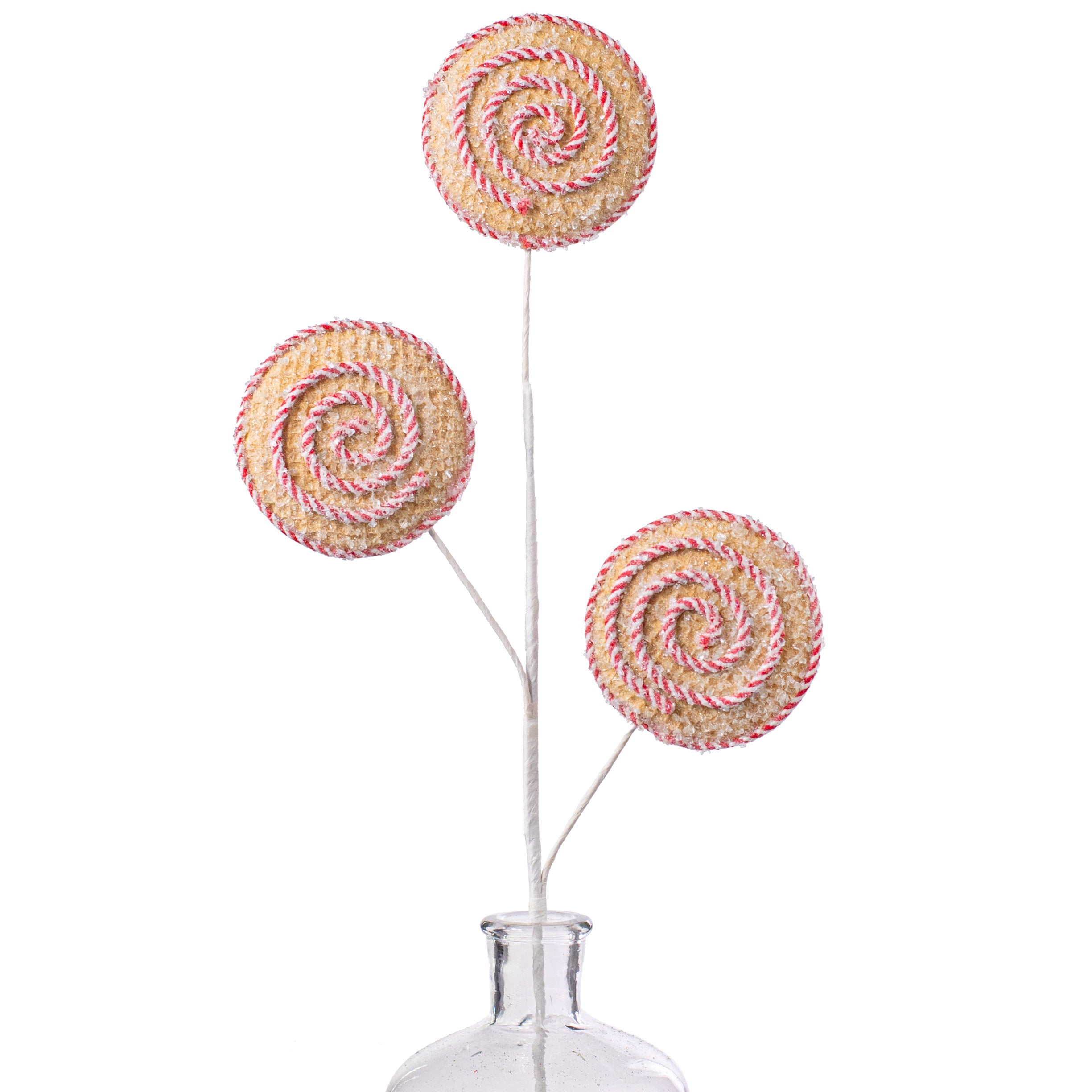 27" Candy Cane Twirl Gingerbread Spray Item Number: 85675BN