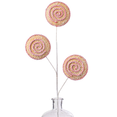 27" Candy Cane Twirl Gingerbread Spray Item Number: 85675BN