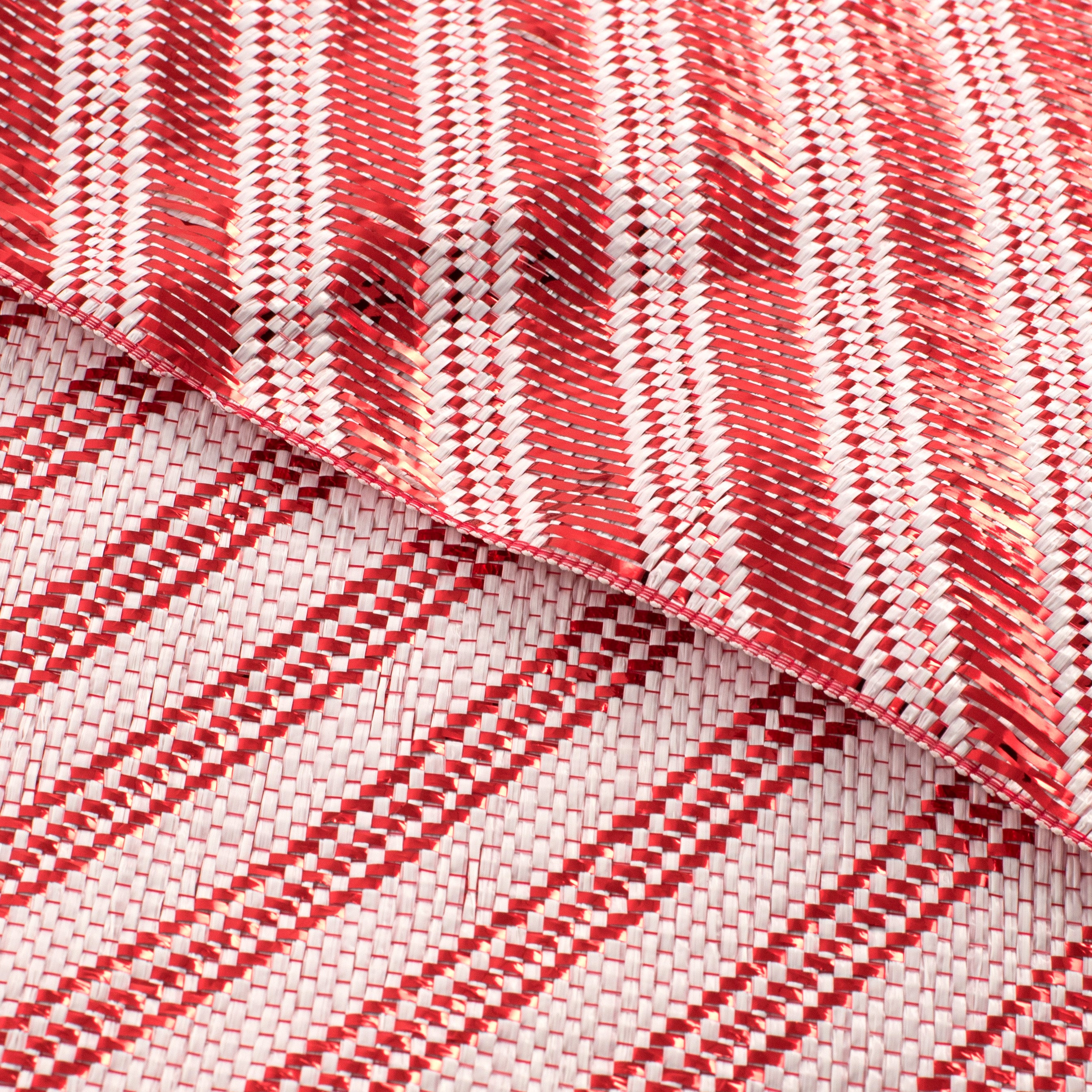 10" Candy Cane Woven Mesh: Red & White detail photo 3