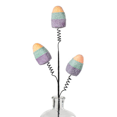 18" Candy Corn Pick: Orange, Mint, Purple Item Number: 56907ORMIPU
