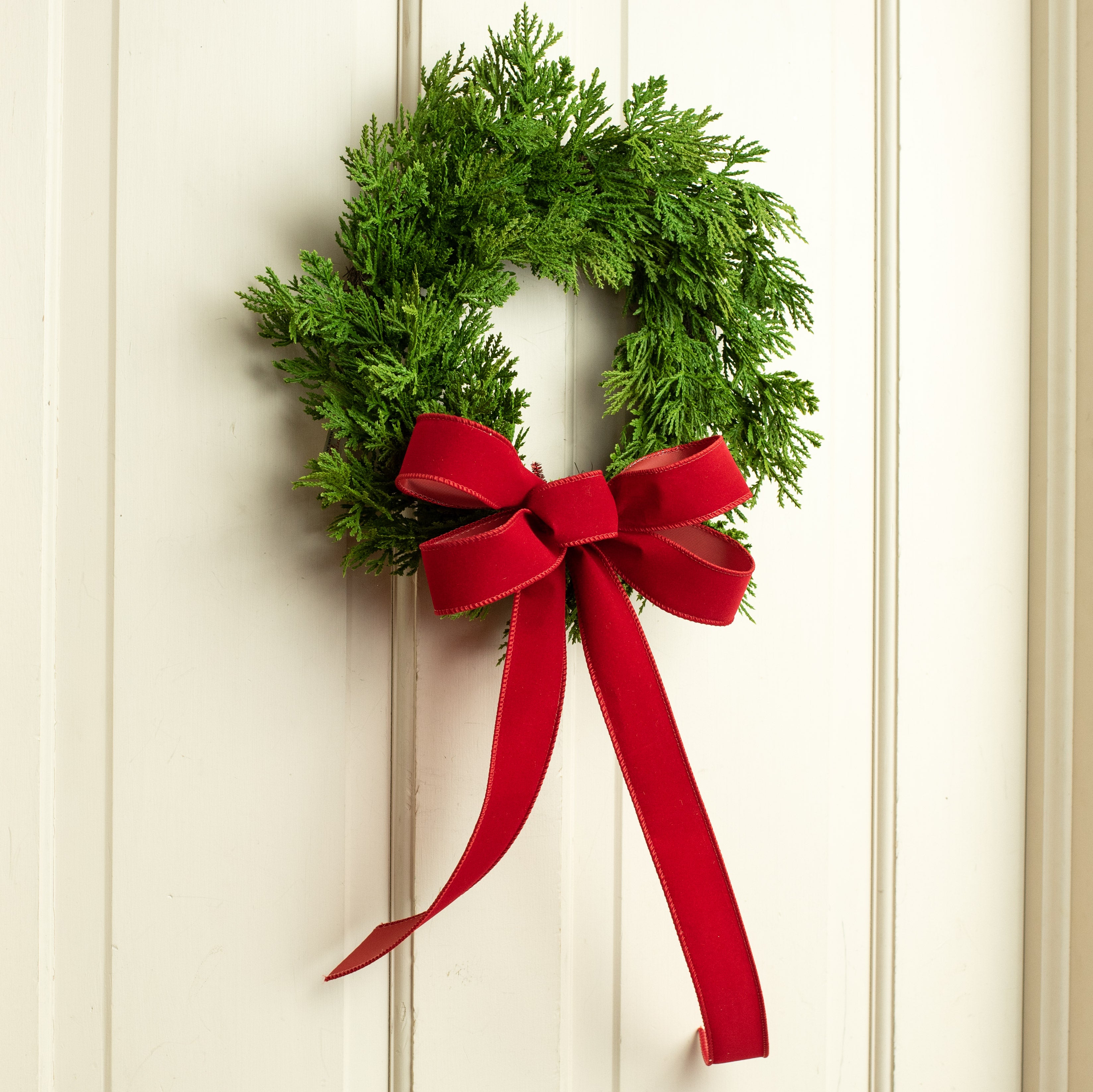 13" Cedar Pine Wreath Lifestyle Photo