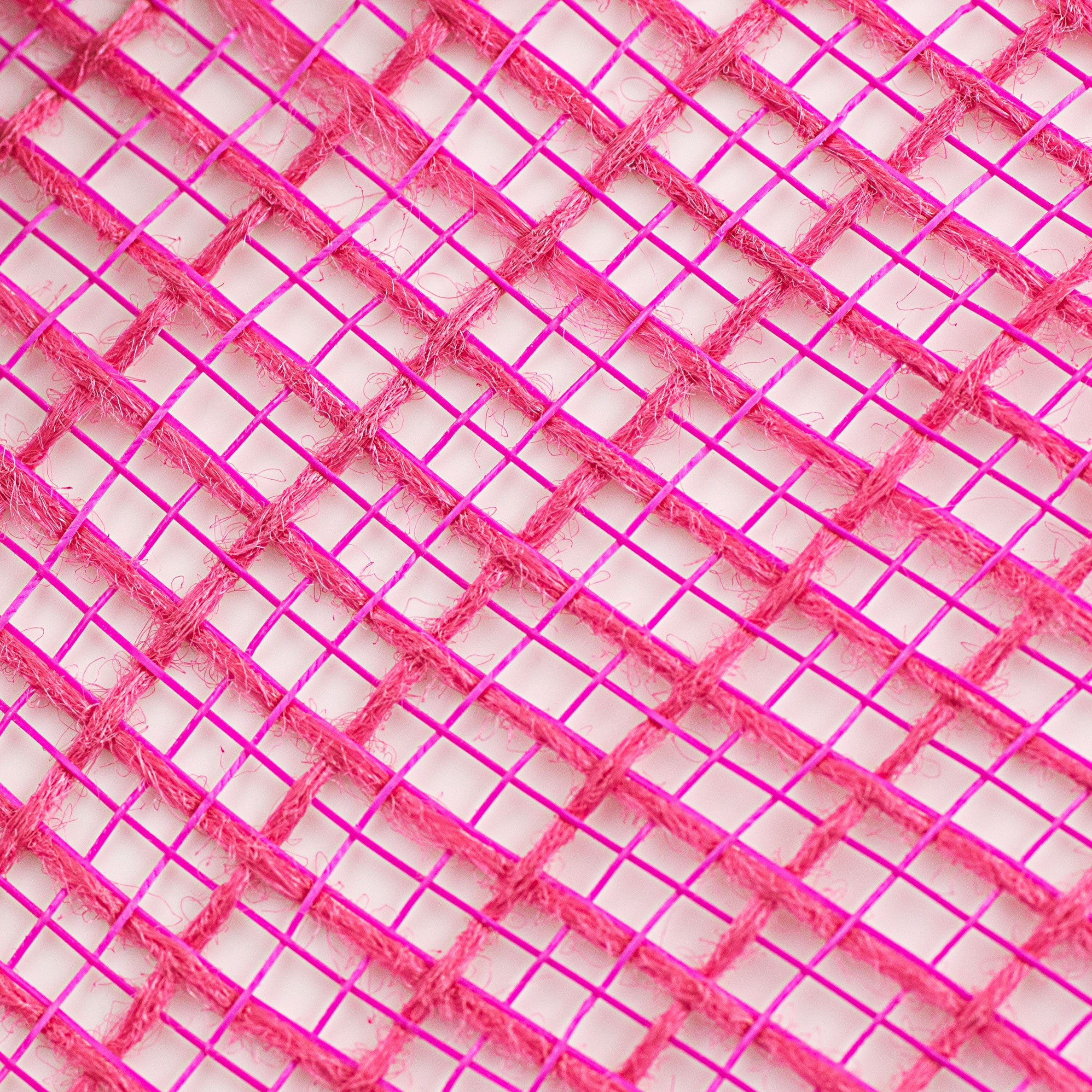 10" Check Fabric Mesh: Hot Pink detail photo 3