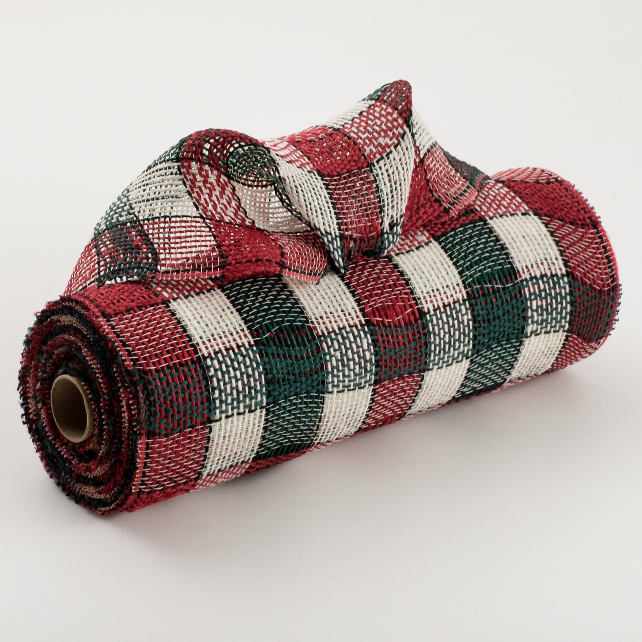 10" Check Plaid Mesh: Hunter Green, Ivory, Red Item Number: XB236010-07