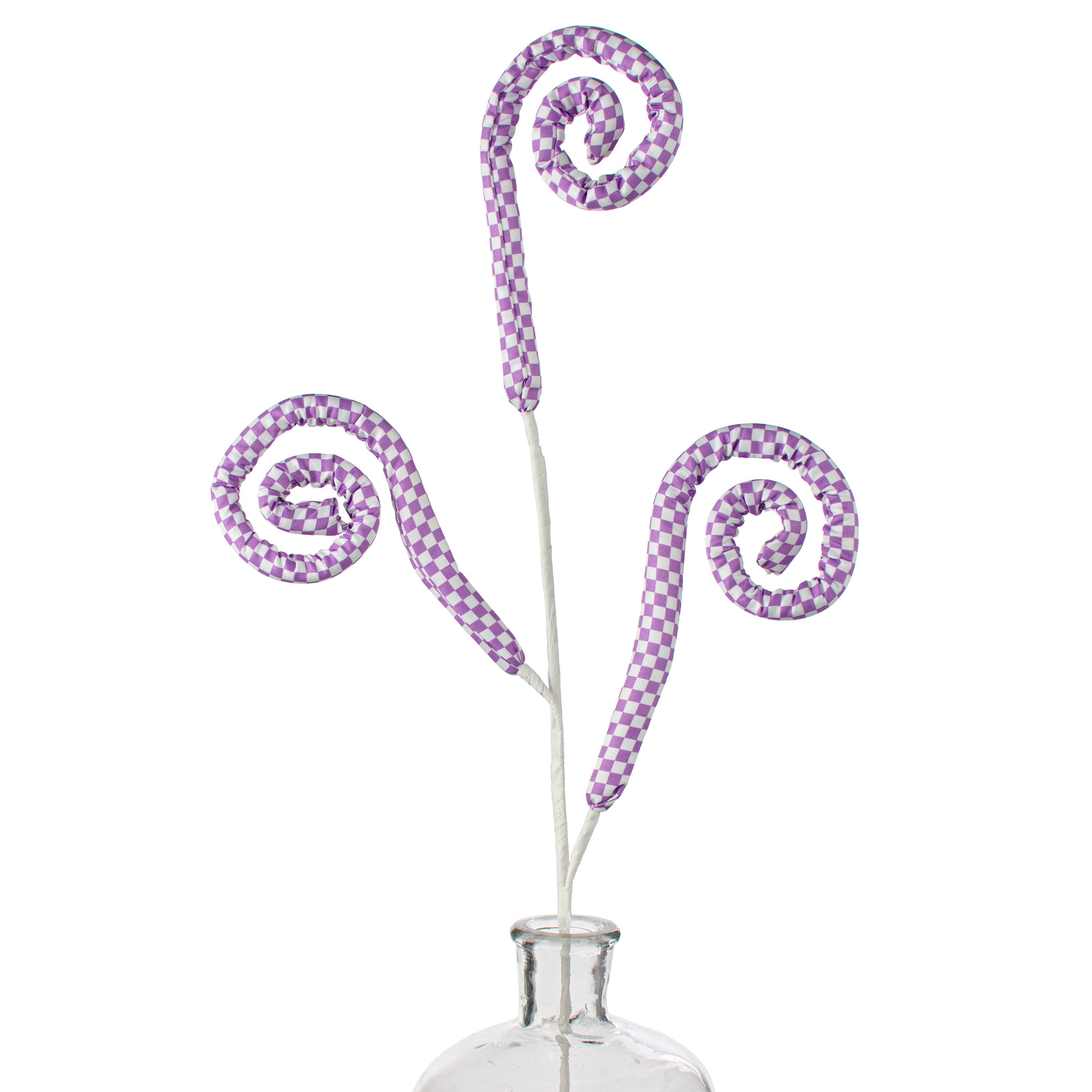 27" Checker Spiral Curl Spray: Lavender Item Number: 63245LV