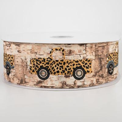 2.5" Cheetah Truck Birch Bark Ribbon (50 Yards) Item Number: 865-40-172