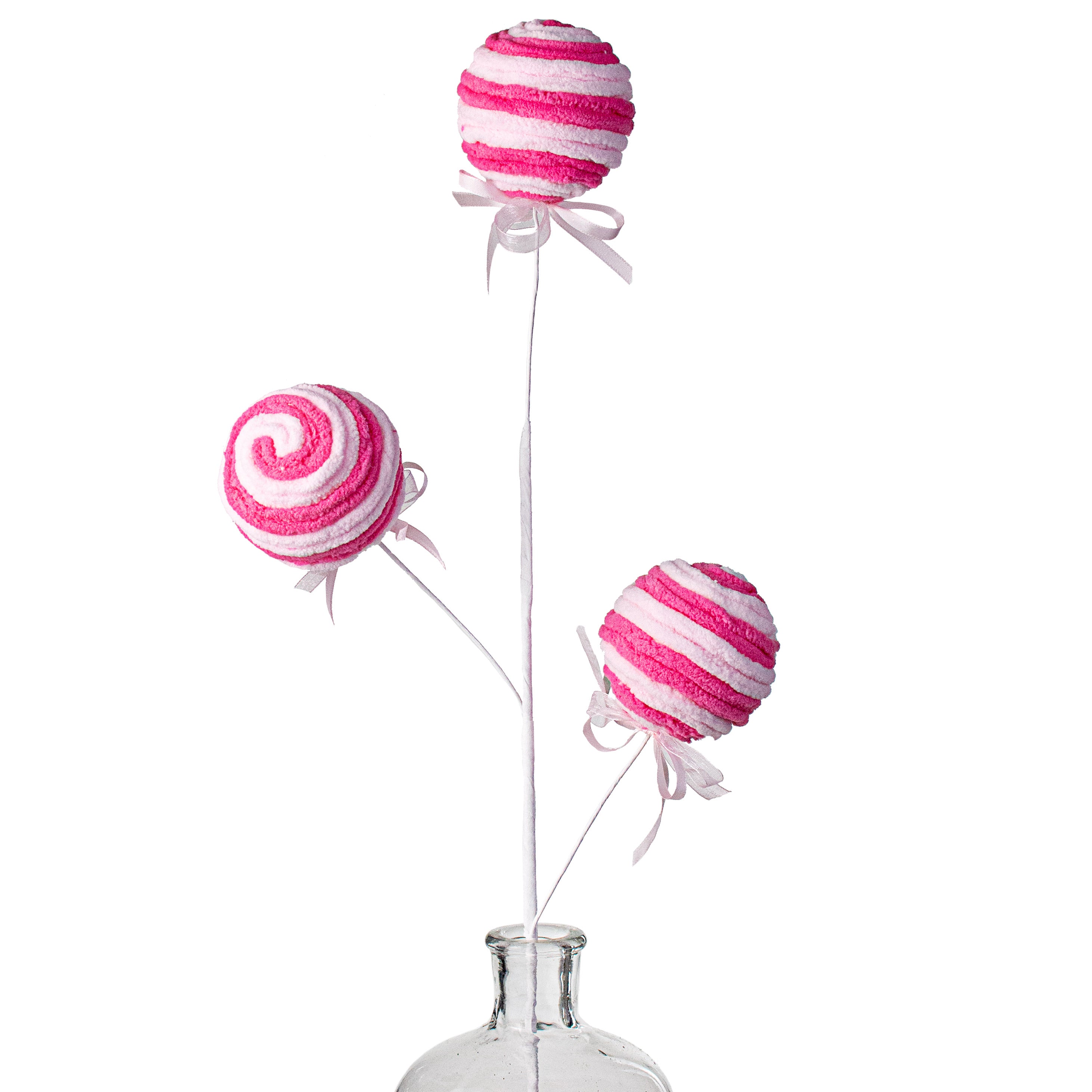 24" Chenille Ball Spray: Fuchsia & Pink Item Number: 62506BTPK
