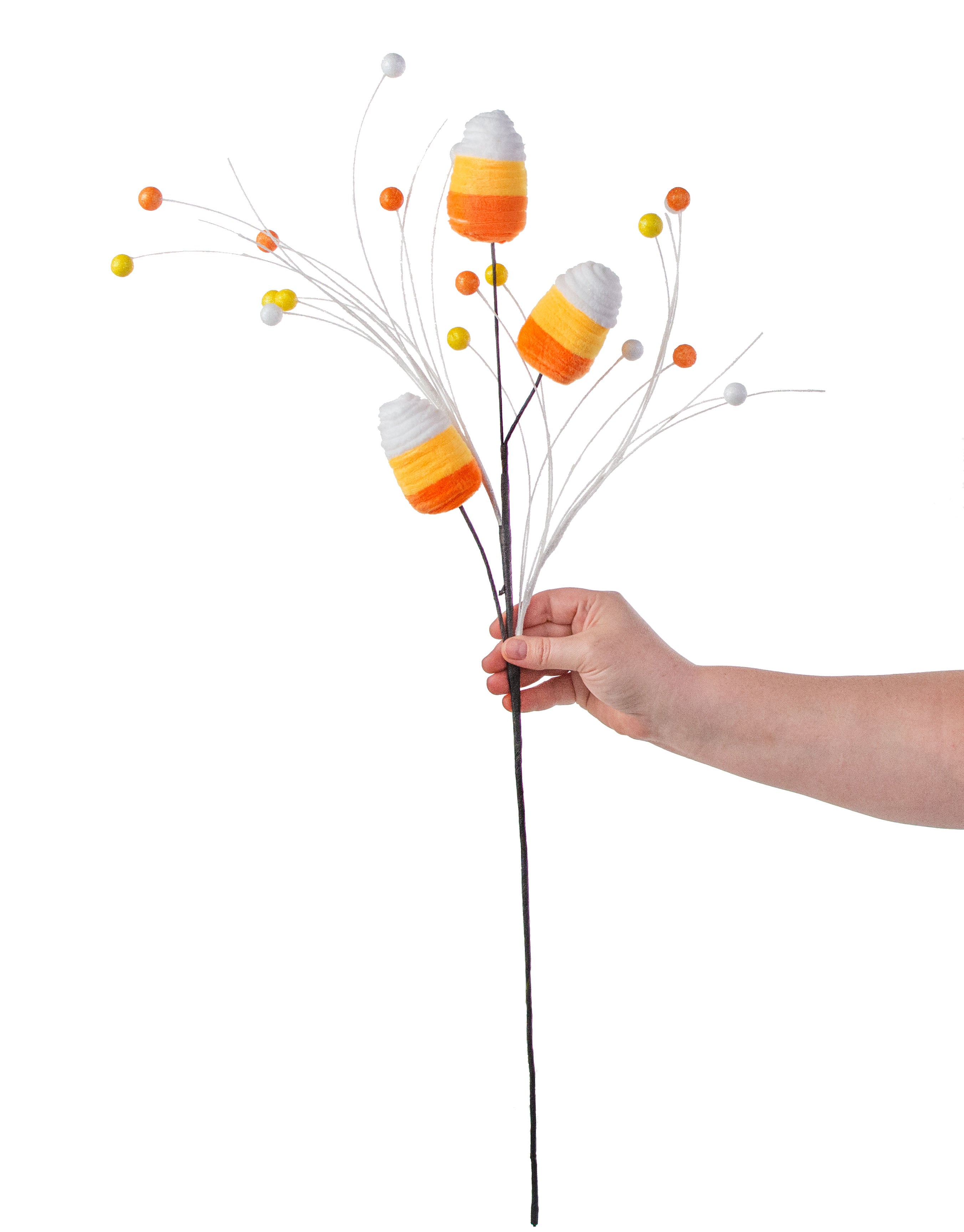 29" Chenille Candy Corn Spray detail photo 3