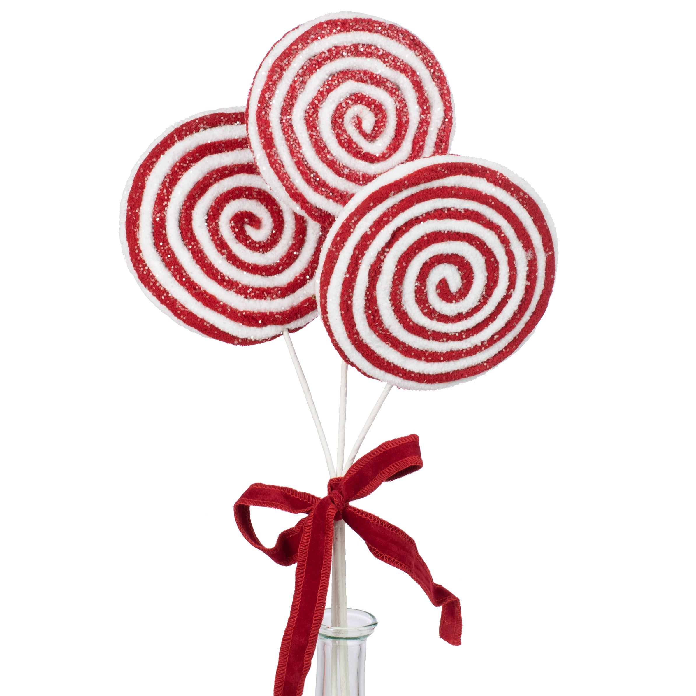 17" Chenille Lollipop Spray (3) Item Number: F3806781