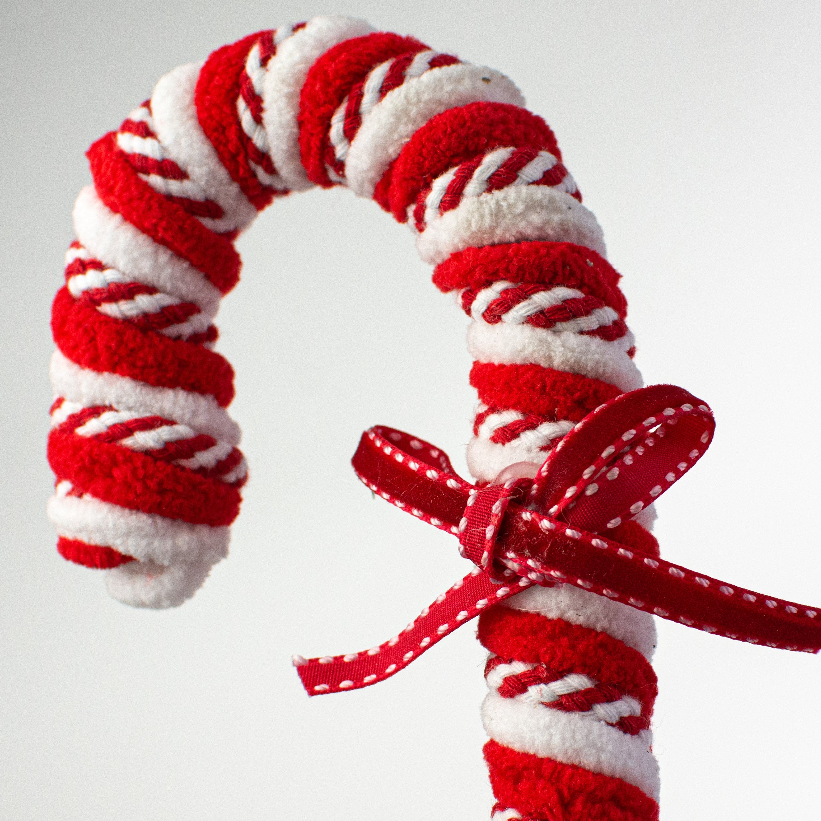 28" Chenille Peppermint Candy Cane Spray Lifestyle Photo