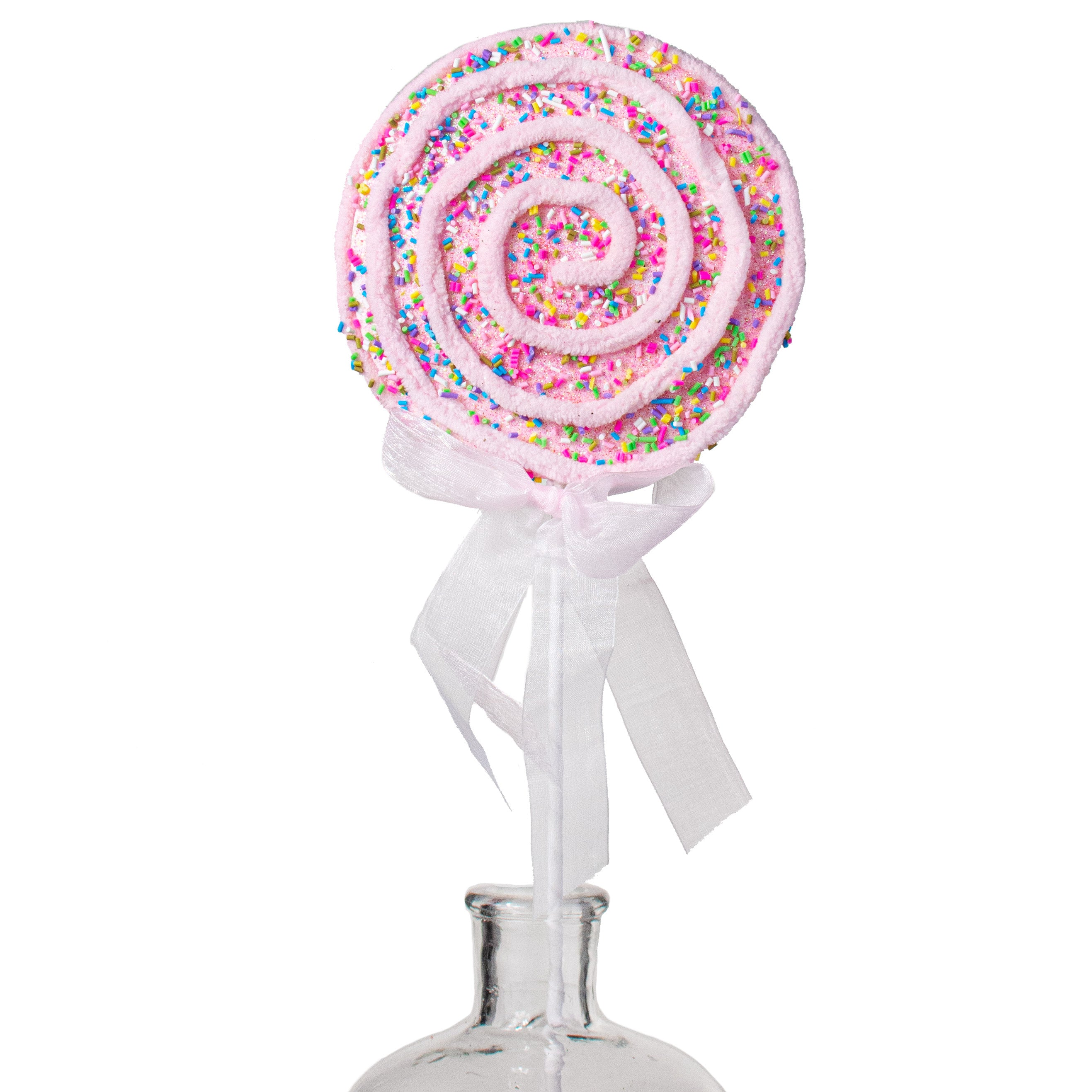 22" Chenille Sprinkle Lollipop Pick: Pink Item Number: 84665PK