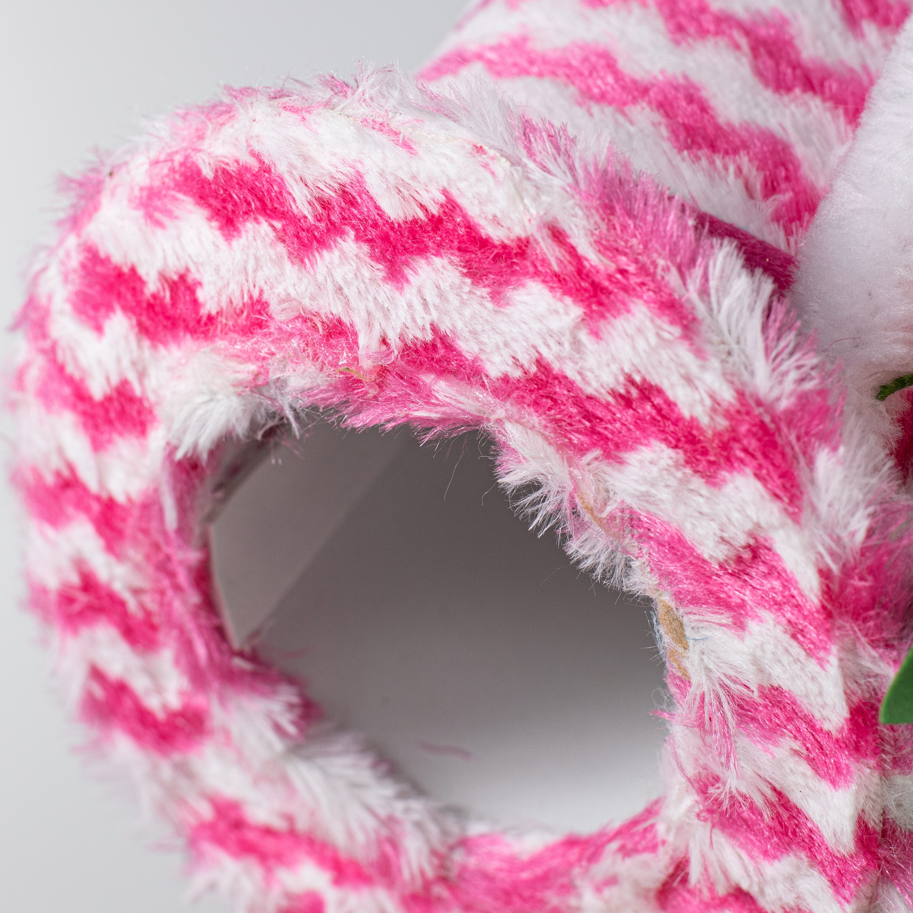 6.5" Chevron Faux Fur Bunny Ear Top Hat detail photo 4