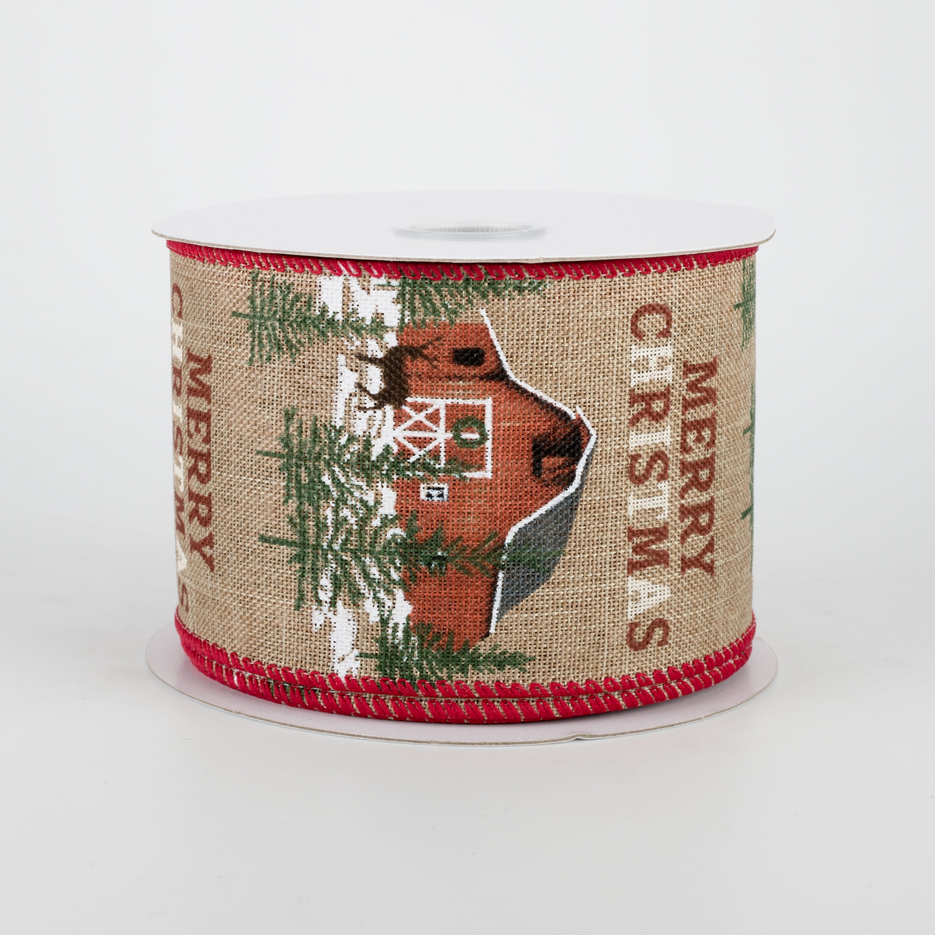 2.5" Christmas Barn Ribbon (10 Yards)