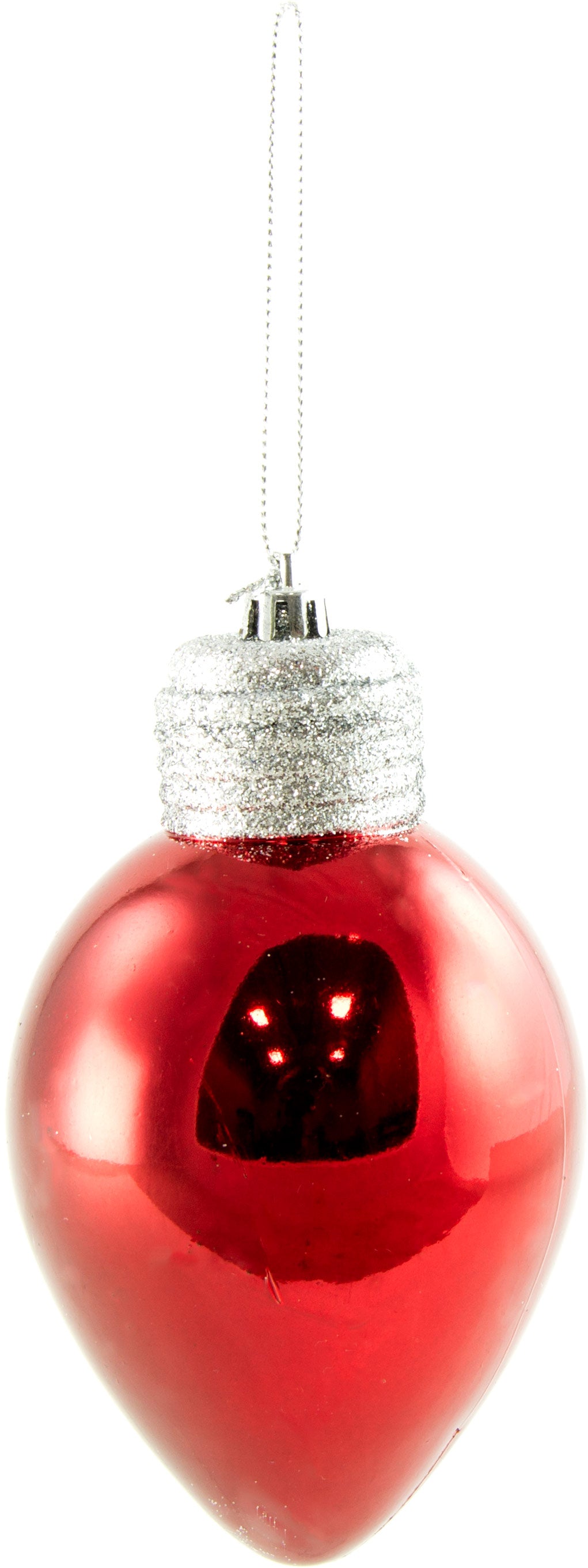 5" Christmas Light Bulb Ornament: Metallic Red Item Number: 81756ASST