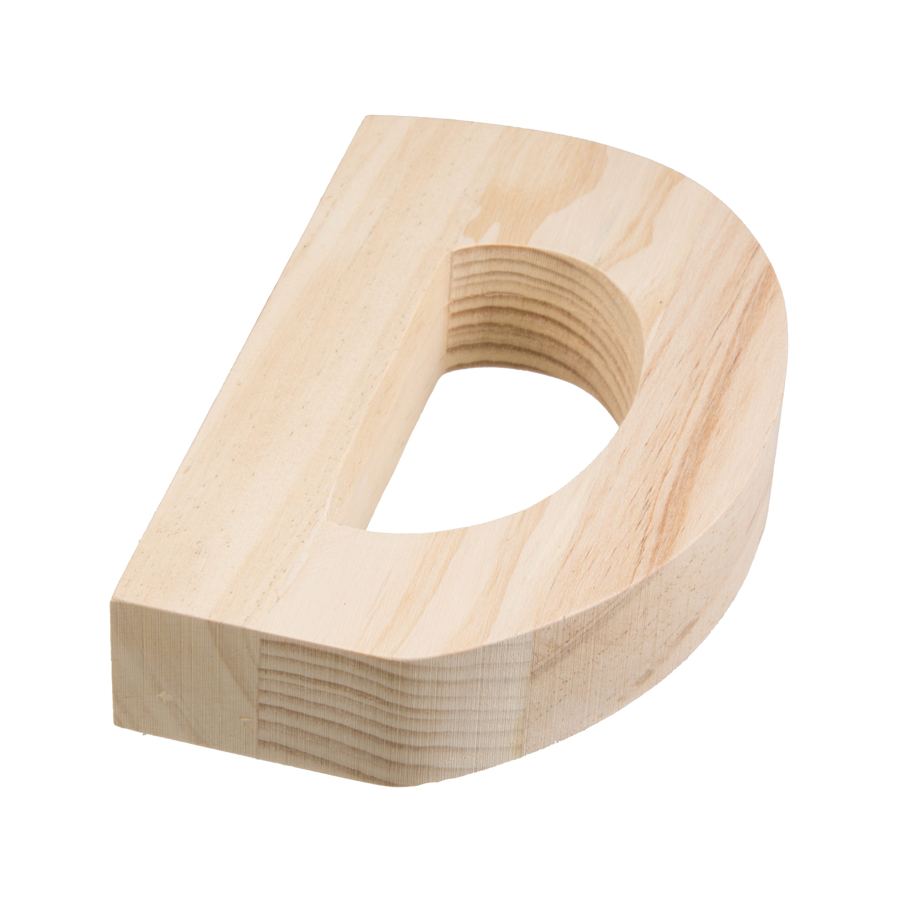 7.75" Chunky Wooden Letter: D Lifestyle Photo