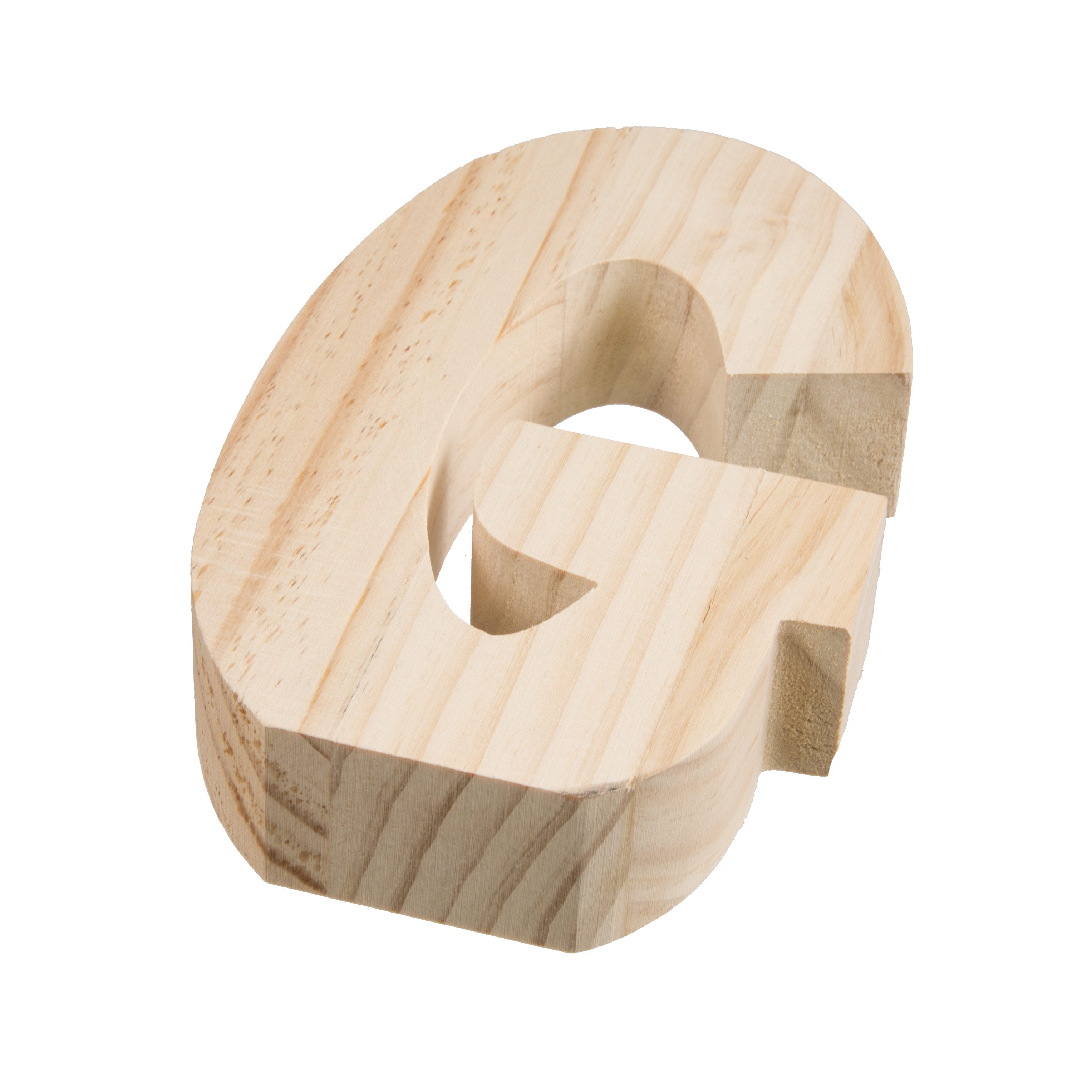 7.75" Chunky Wooden Letter: G Lifestyle Photo
