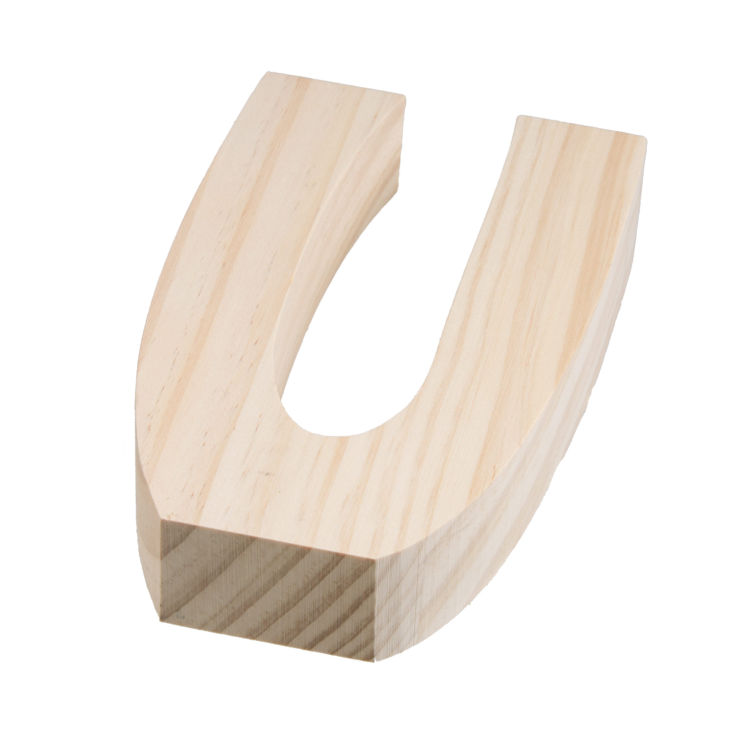 7.75" Chunky Wooden Letter: U Lifestyle Photo