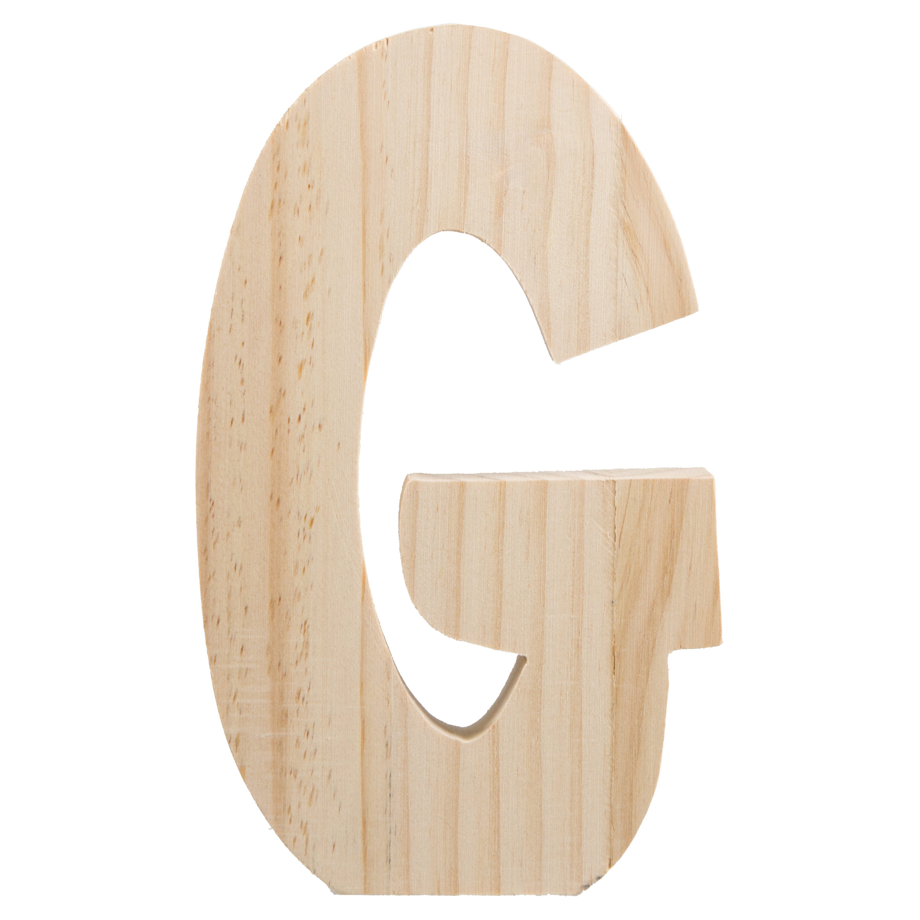 7.75" Chunky Wooden Letter: G Item Number: 9190-692G