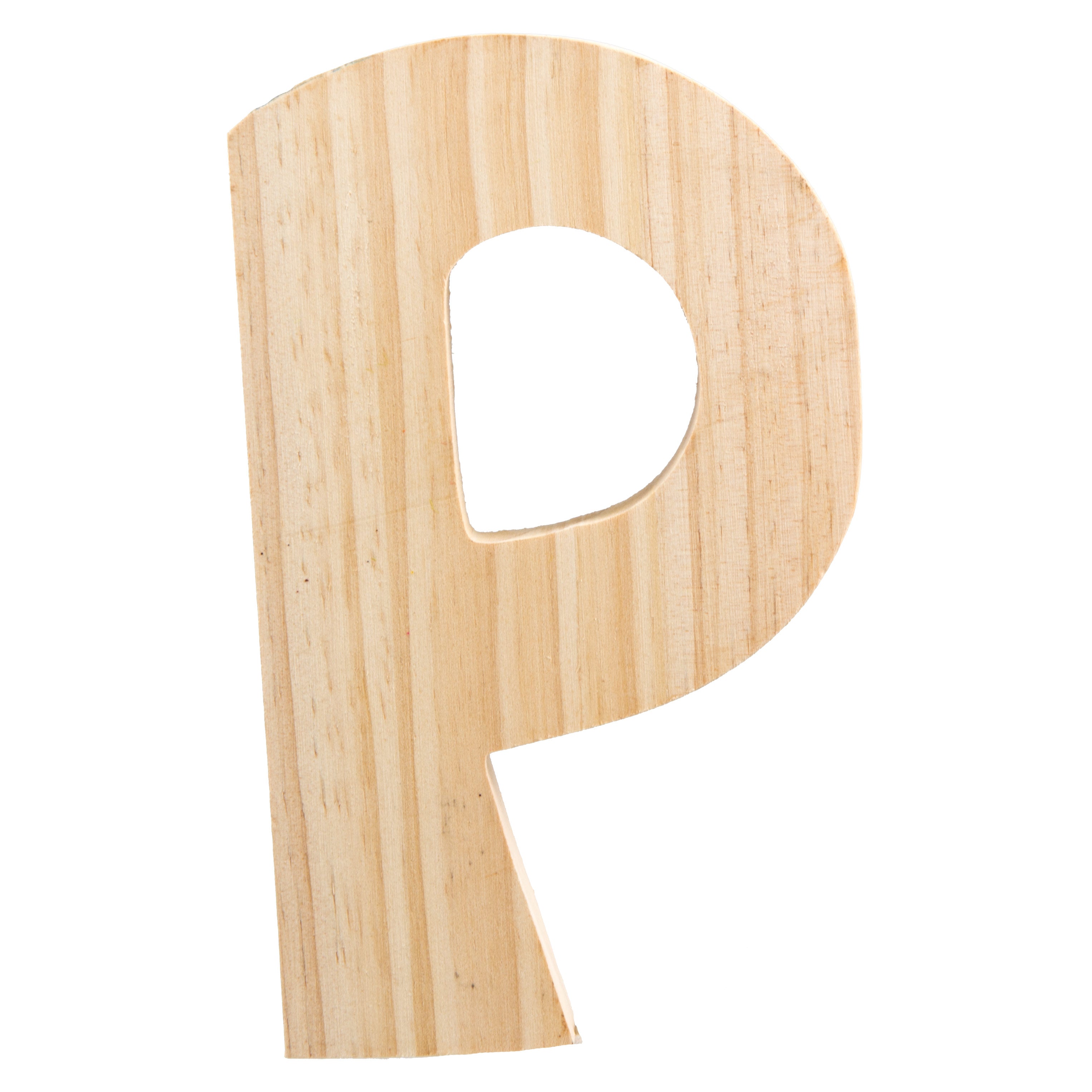 7.75" Chunky Wooden Letter: P Item Number: 9190-692P