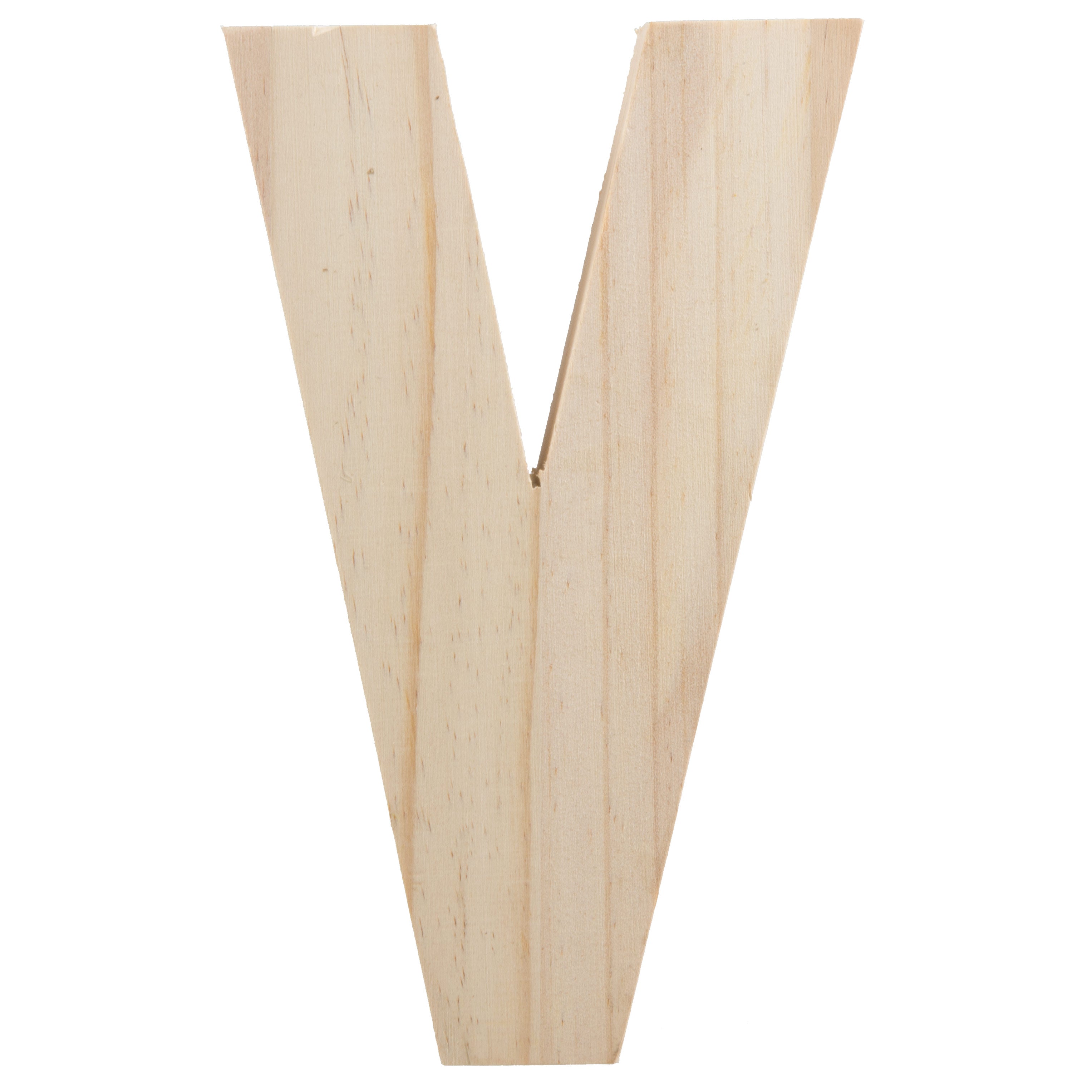 7.75" Chunky Wooden Letter: V Item Number: 9190-692V