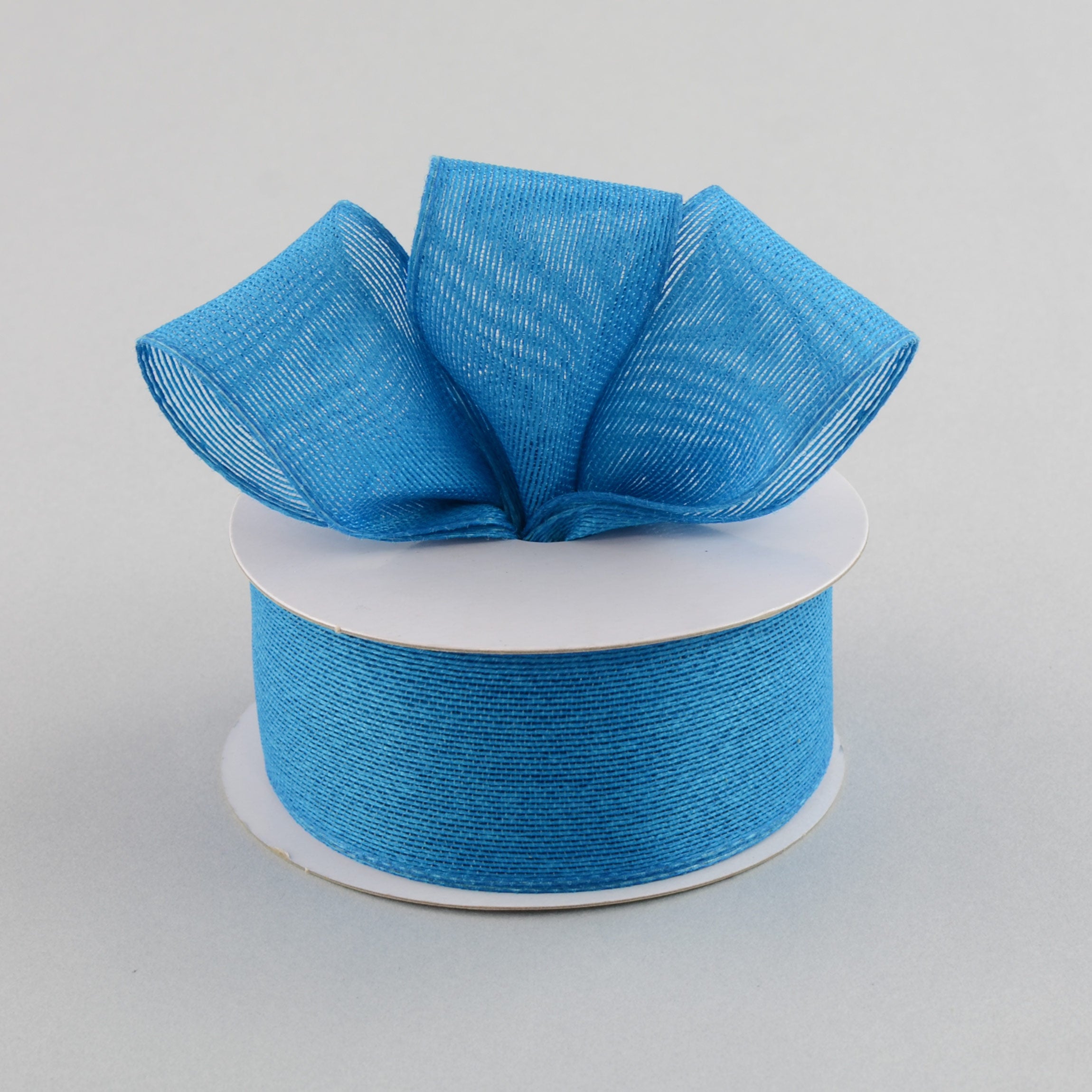 1.5" Classic Faux Jute Ribbon: Turquoise (10 Yards) Lifestyle Photo