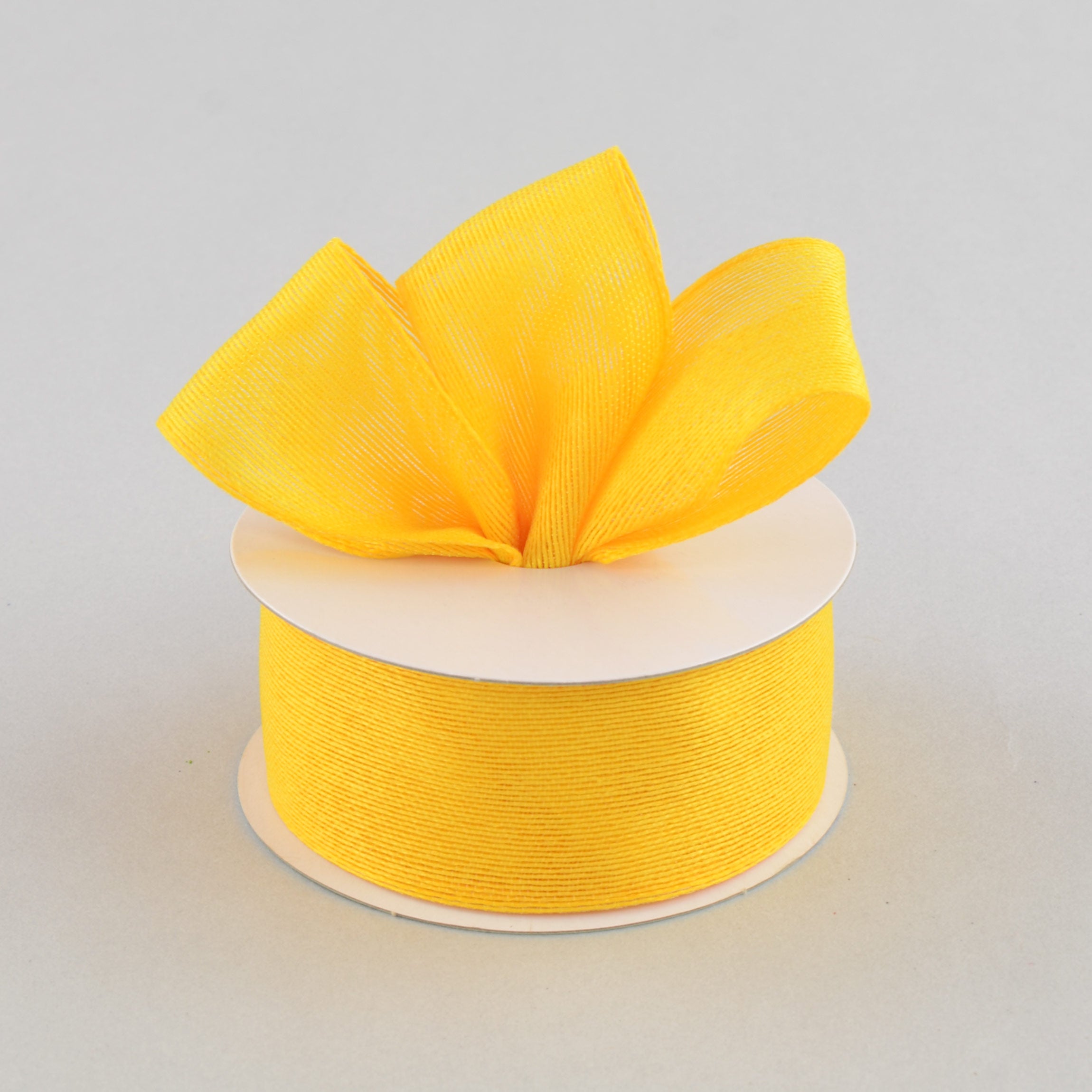 1.5" Classic Faux Jute Ribbon: Yellow (10 Yards) Lifestyle Photo