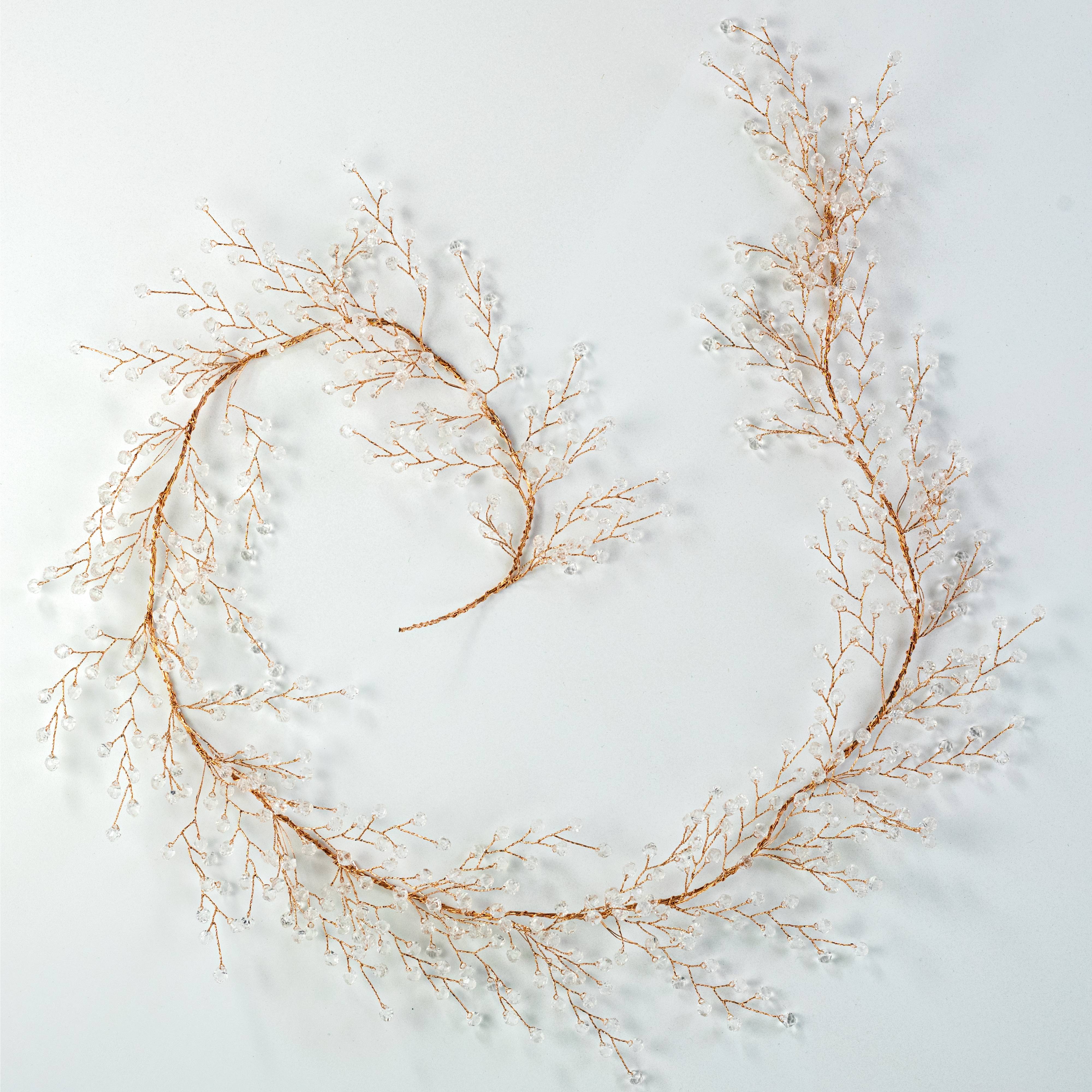 4' Clear Crystal Garland detail photo 3