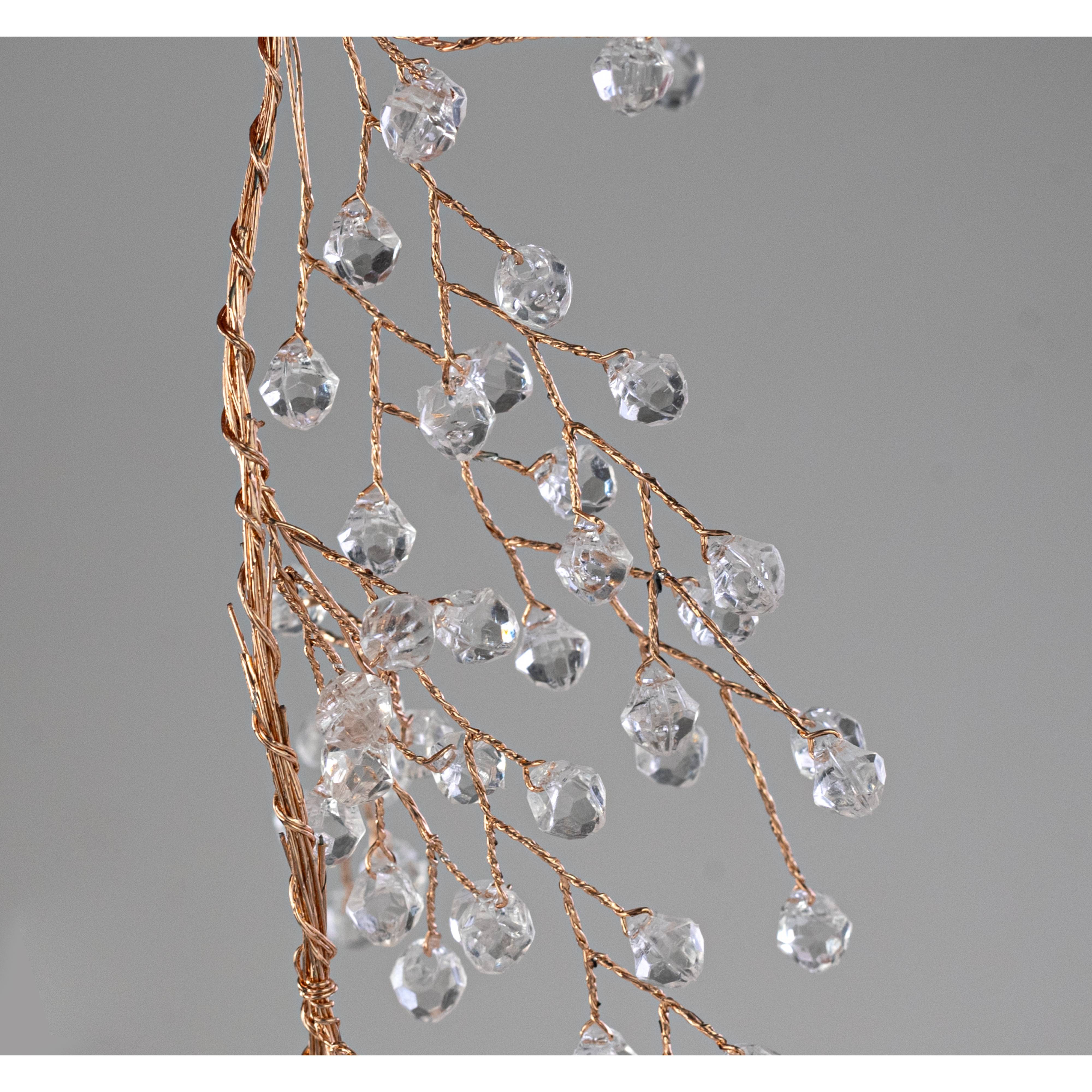 4' Clear Crystal Garland detail photo 4