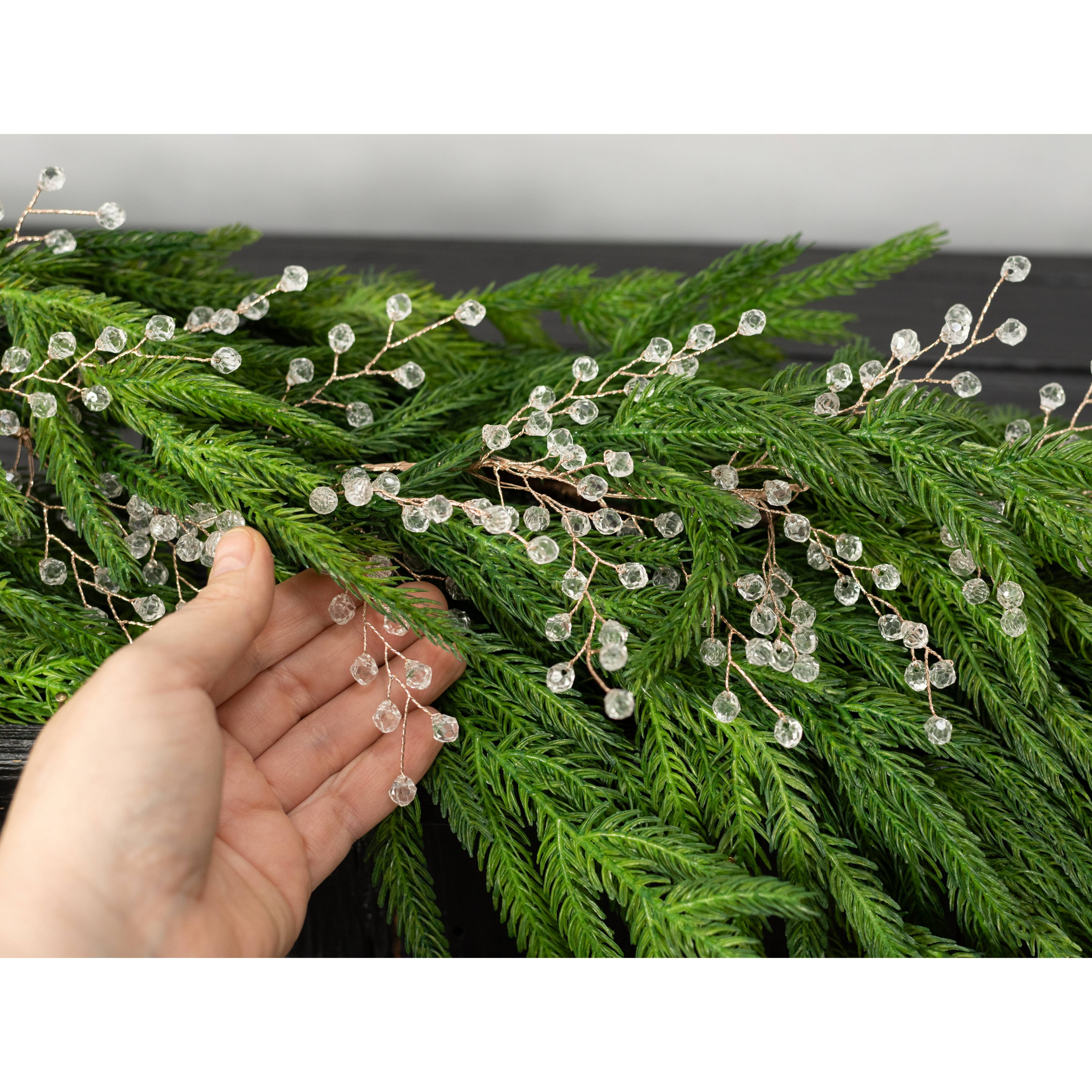 4' Clear Crystal Garland detail photo 5