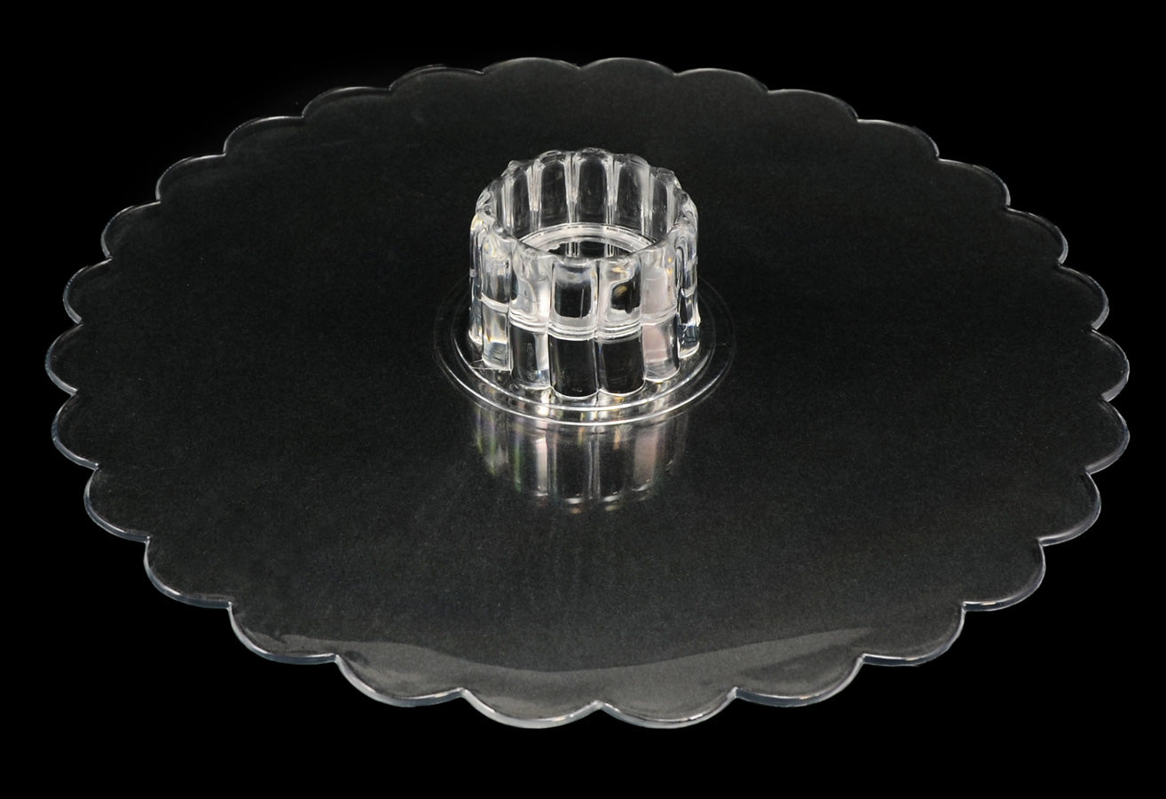 Clear Plastic Centerpiece Plate: 10" Item Number: 3558-CLEAR