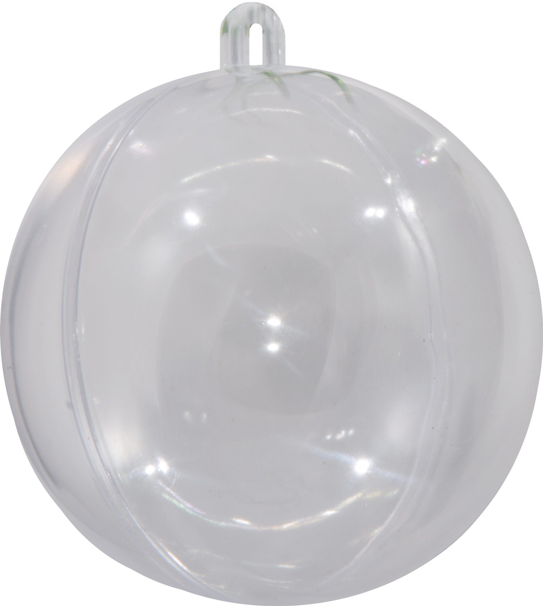 Clear Plastic Fillable Ball Ornament : 80MM Item Number: 1105-97