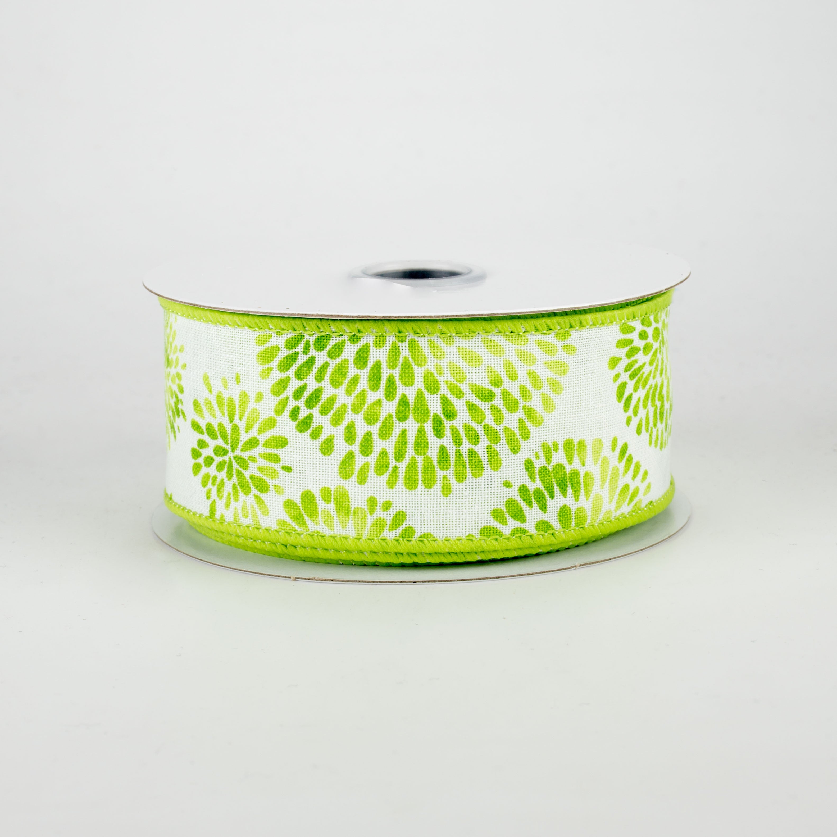 1.5" Color Bursts Ribbon: Spring Green (10 Yards)