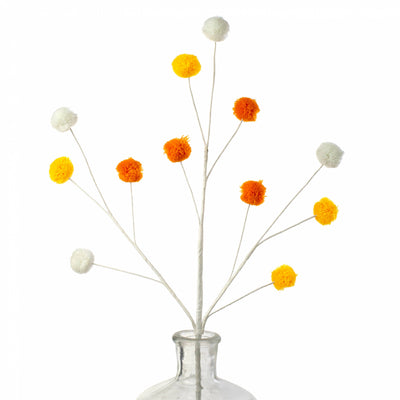 23" 3-Color Pom Pom Spray: Candy Corn Hues Item Number: MN0296AA