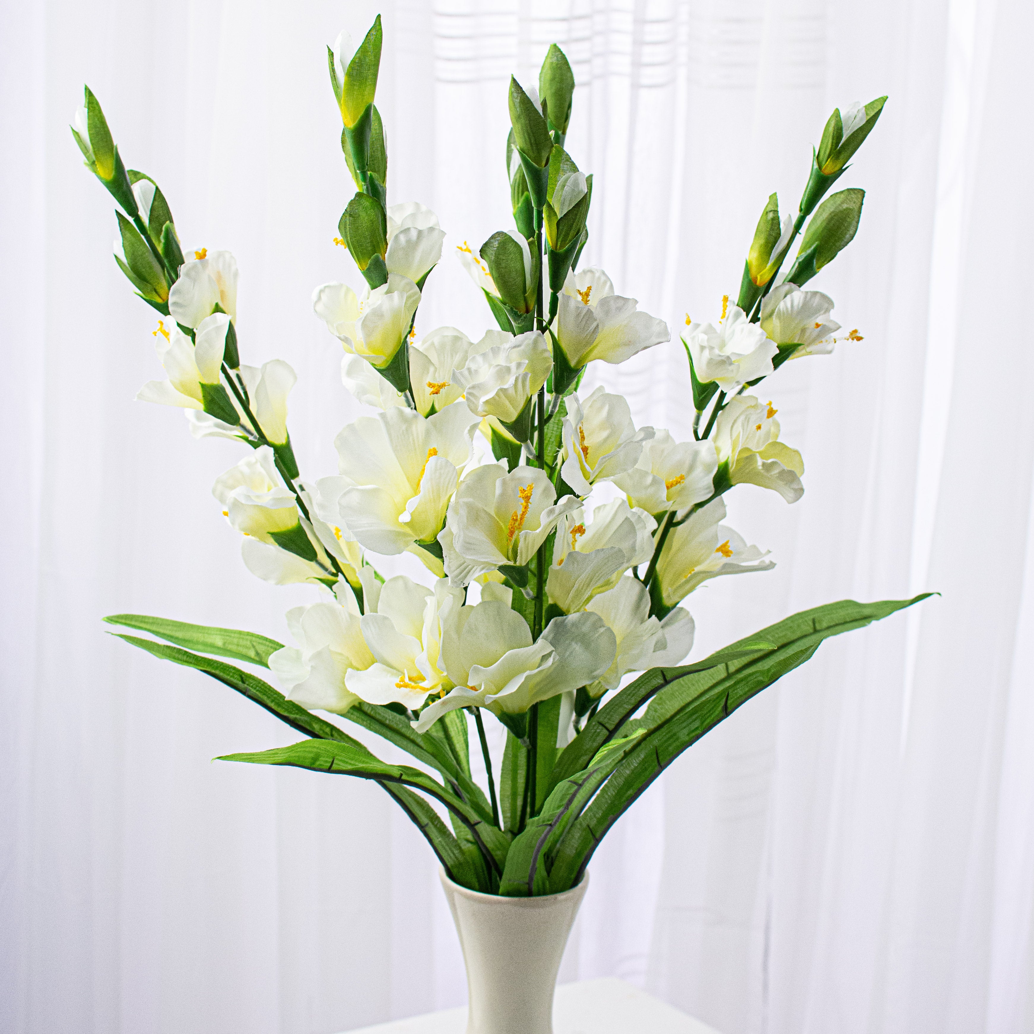 28" Colorfast Gladiolus Bush: Cream Item Number: 30249CM